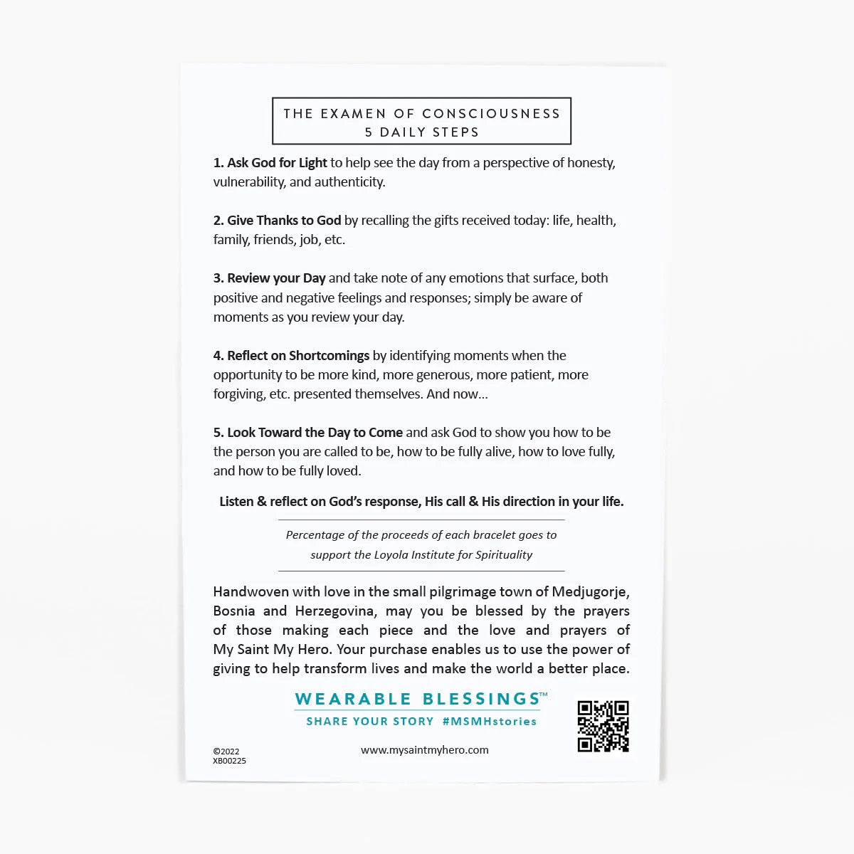 St. Ignatius Spiritual Awareness Corded Bracelet