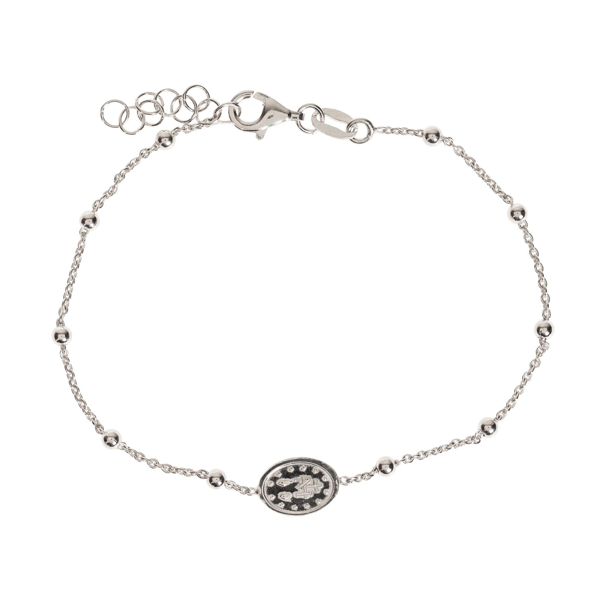 Delicate Sterling Silver Rosary Bracelet