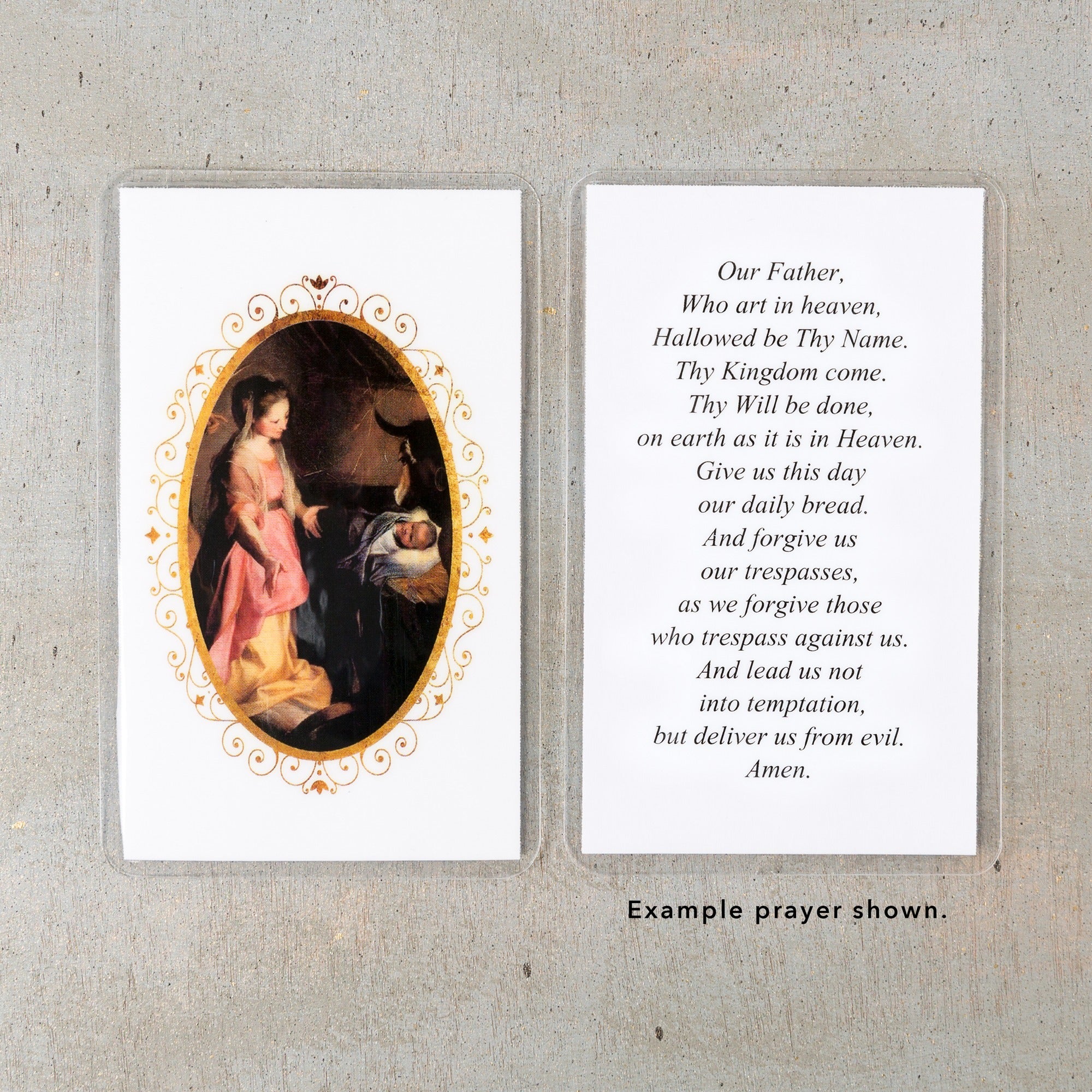 Barocci Nativity Personalized Prayer Cards
