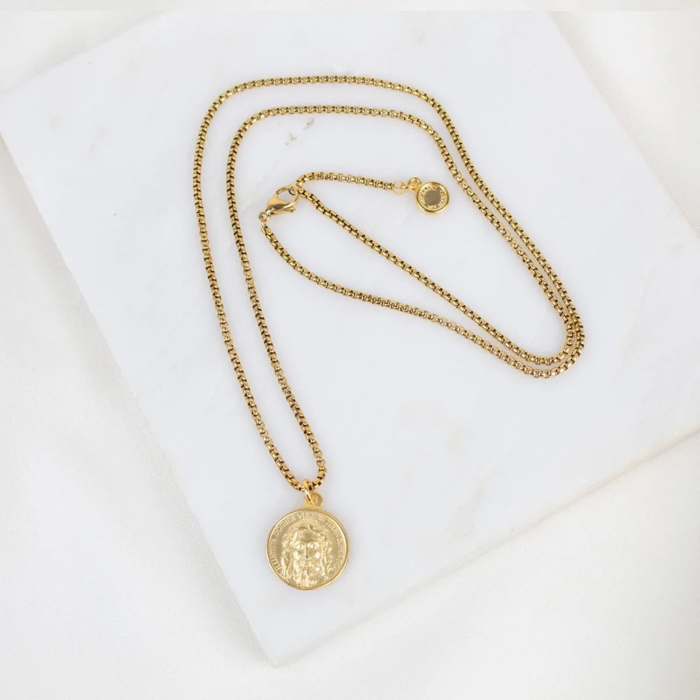Holy Face Seek Him Necklace - 18" or 24" Chain