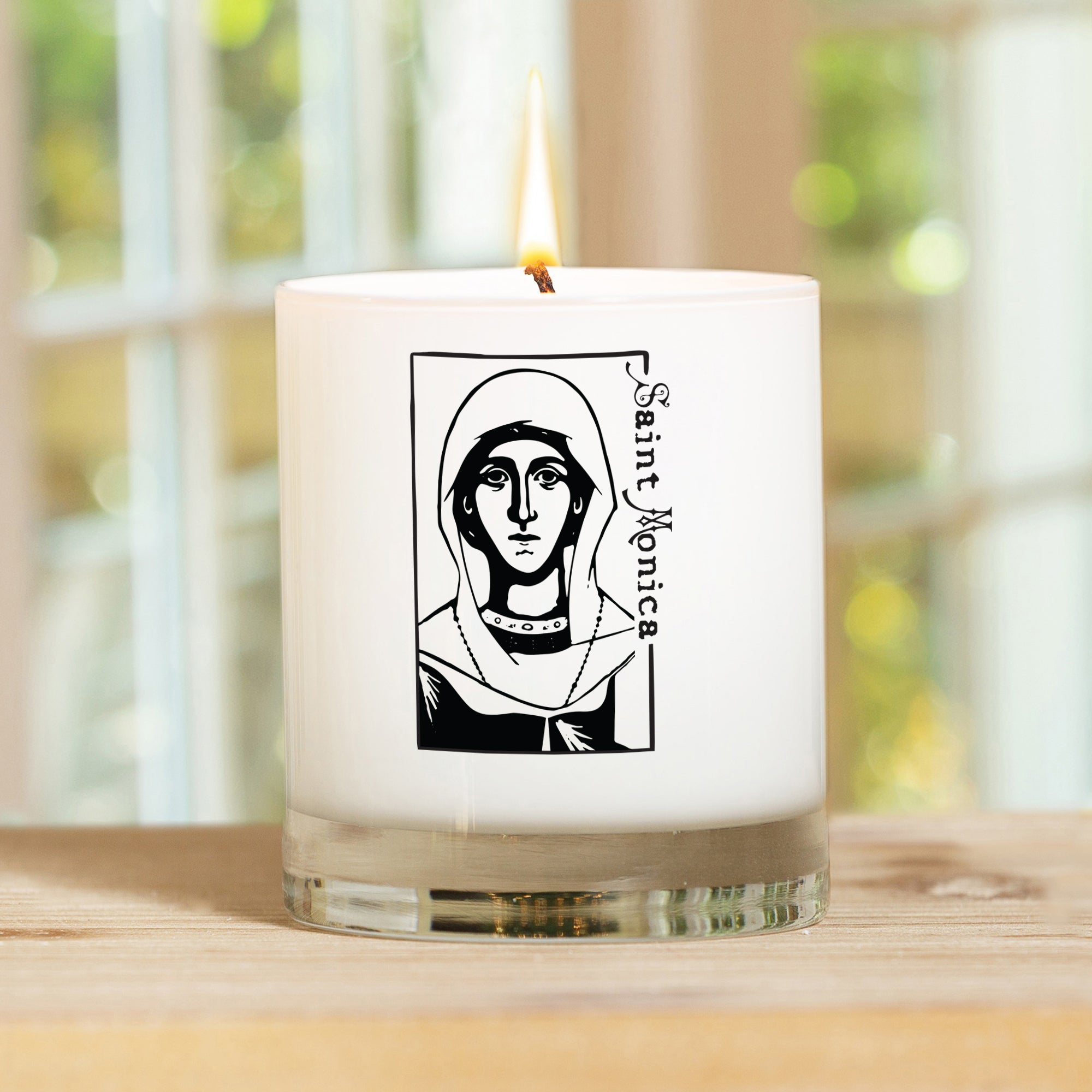 Personalized St. Monica Confirmation Candle