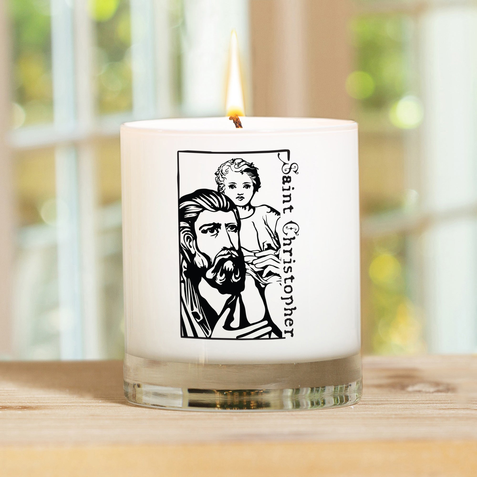 Personalized St. Christopher Confirmation Candle
