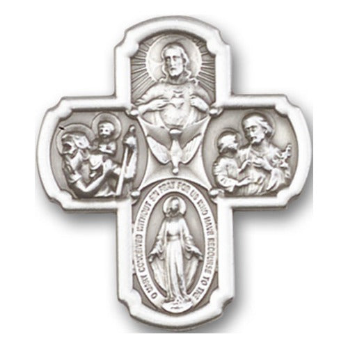 Antique Silver 4-Way Visor Clip