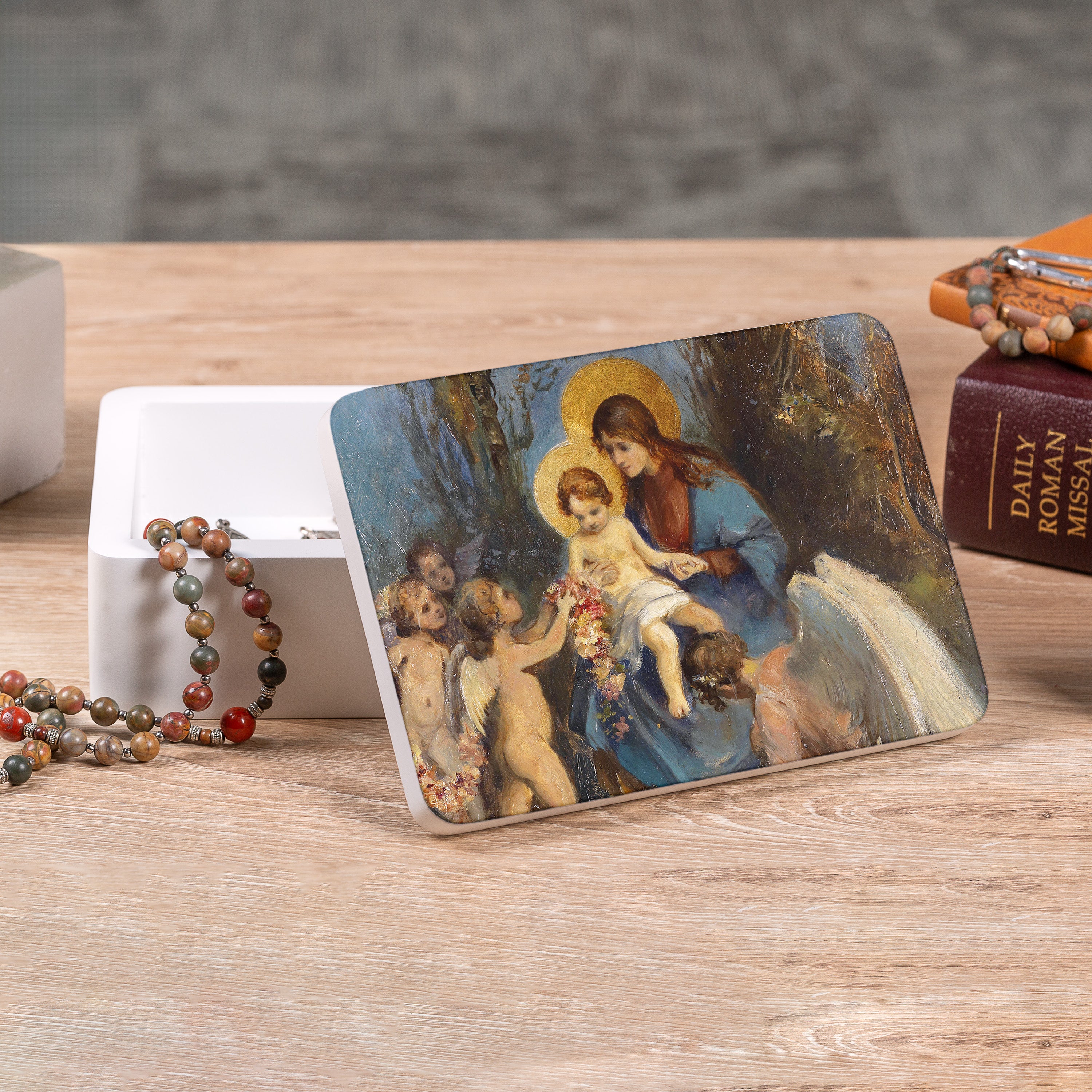 Madonna & Child Keepsake Rosary Box