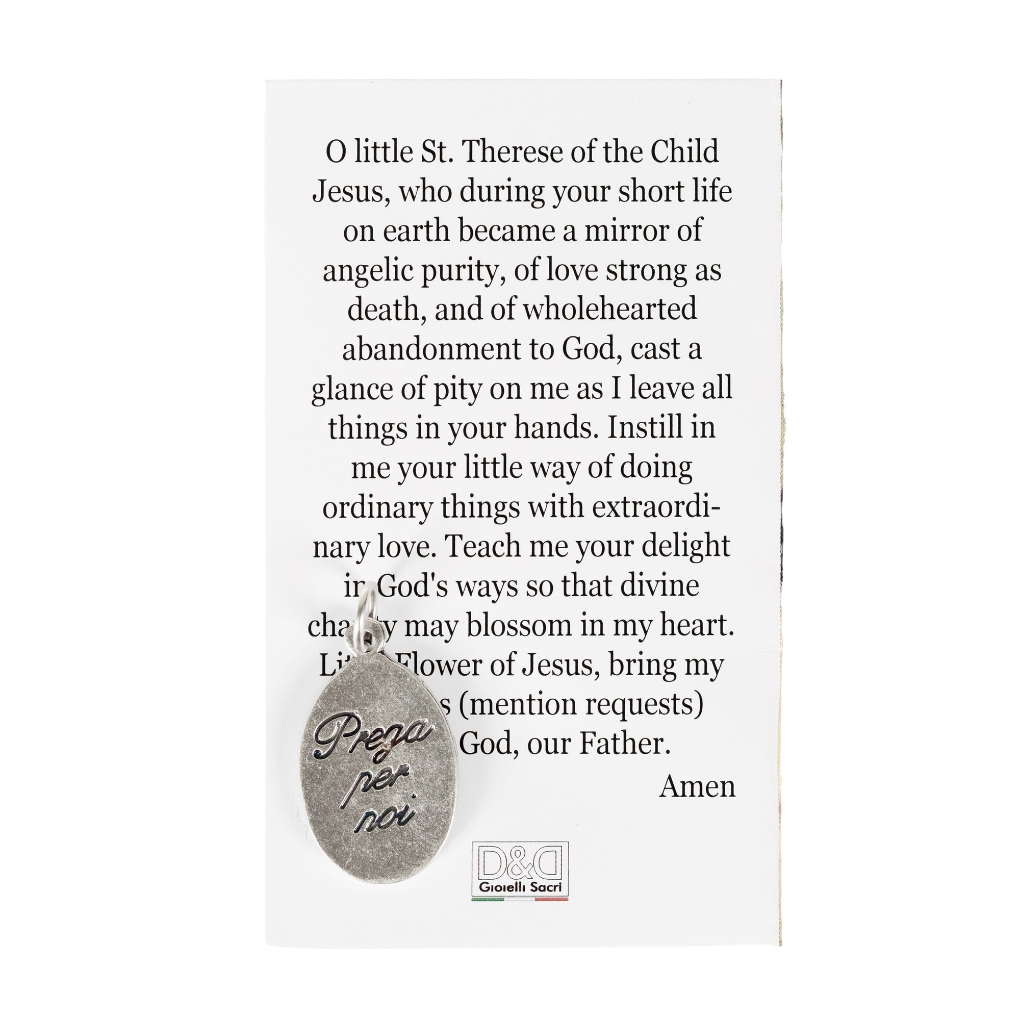 St. Therese Medal and Prayer Card