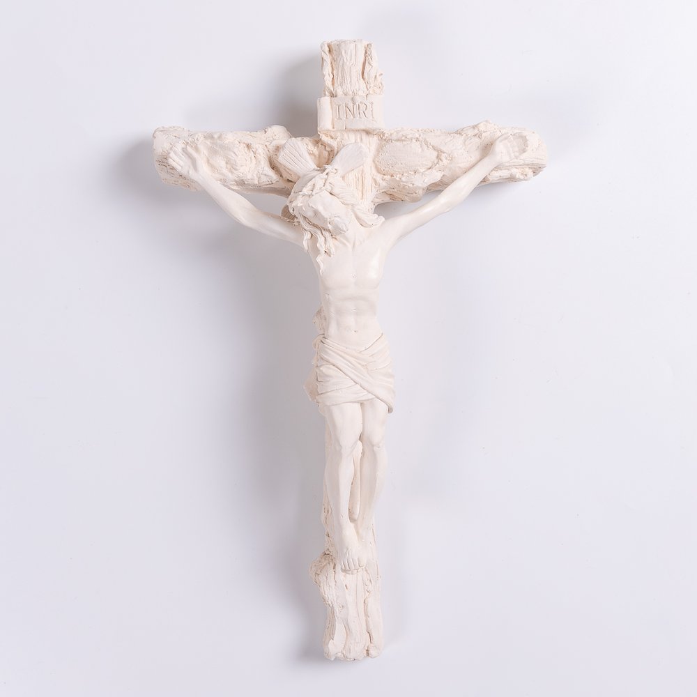 Ivory Wall Crucifix - 12.6"