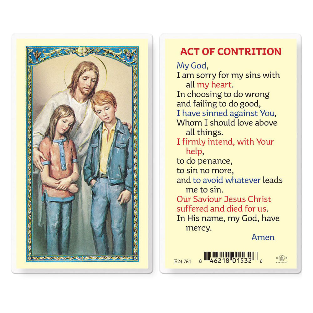 Comforter Act of Contrition Prayer Card