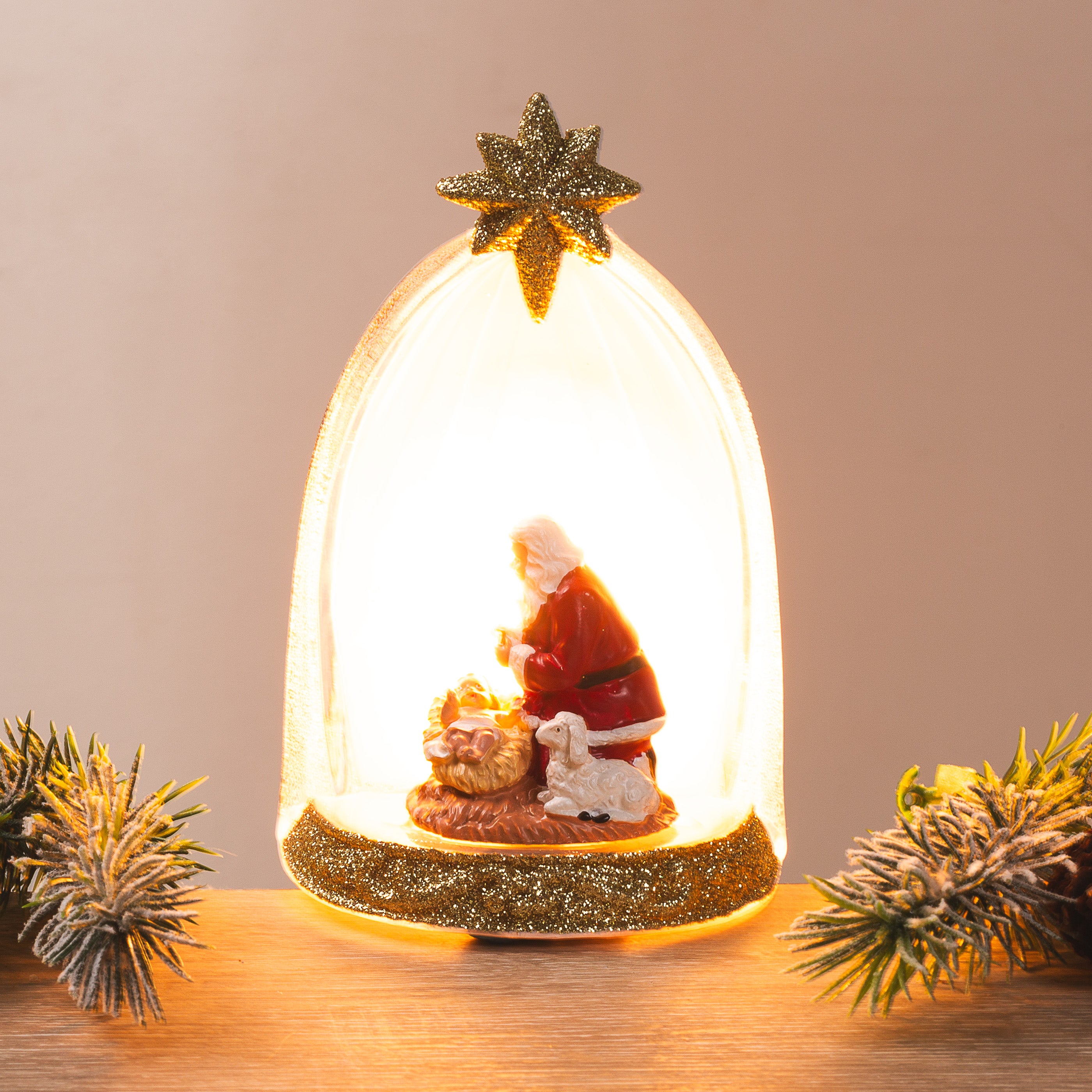 Kneeling Santa Night Light