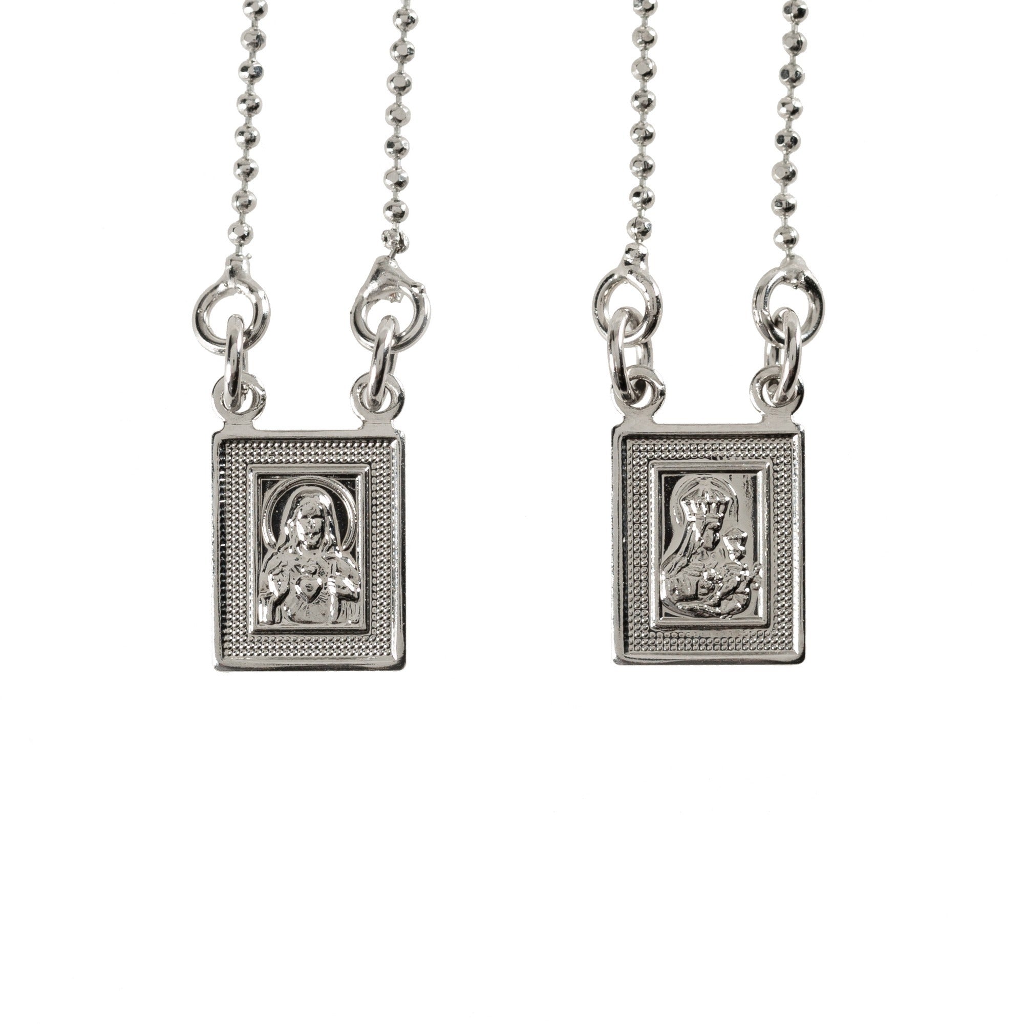 Silver-Plated Brass Scapular Necklace