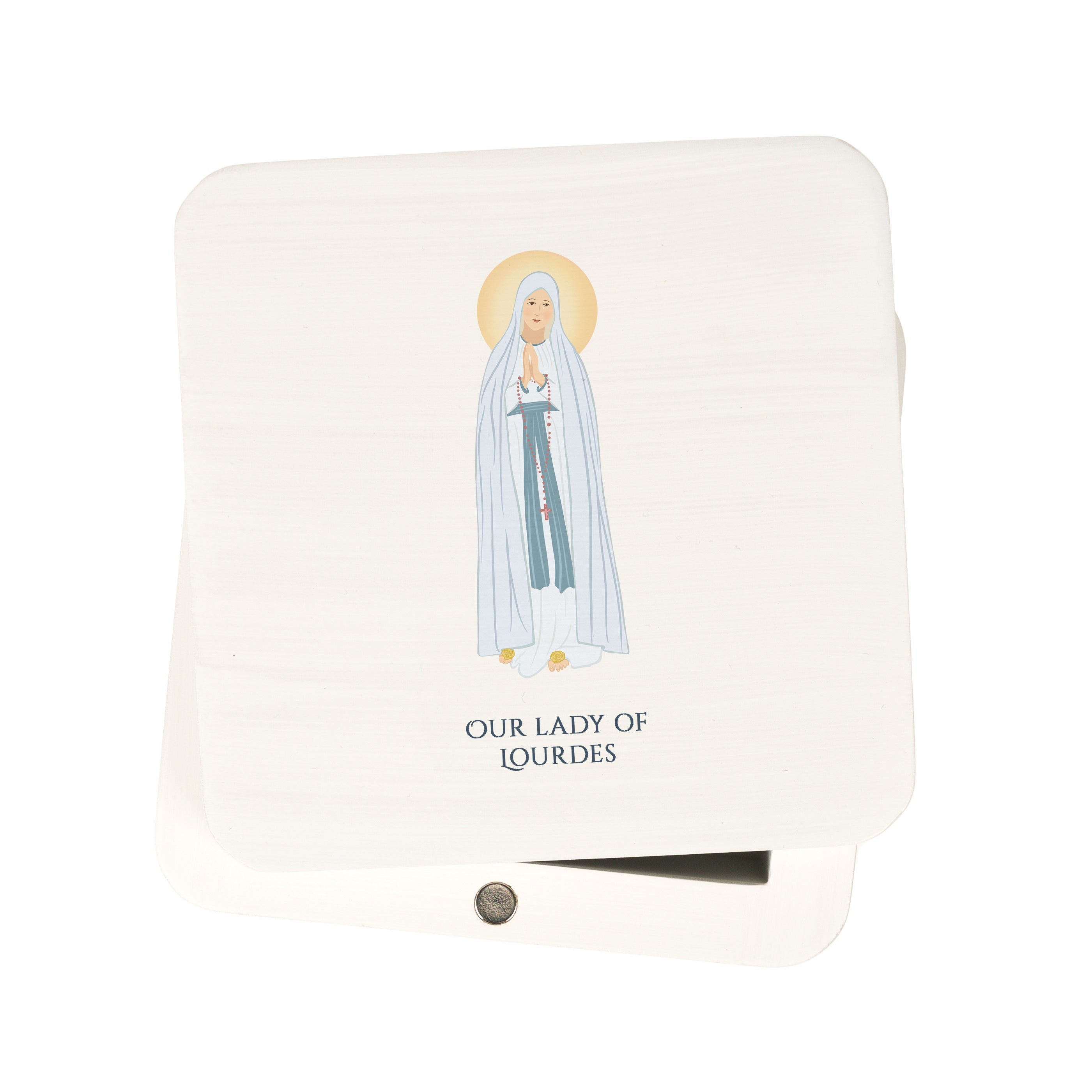 Our Lady of Lourdes White Magnetic box