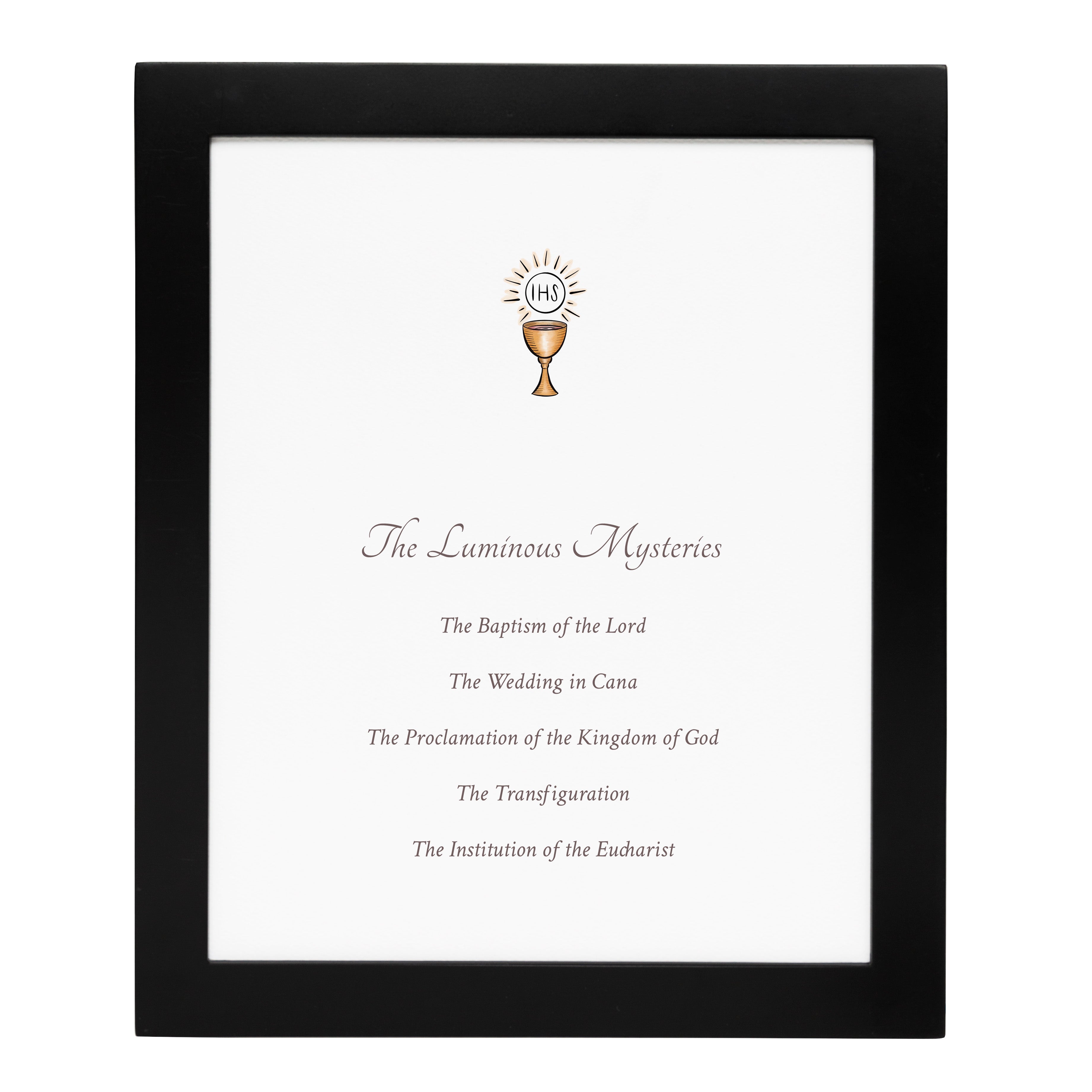 Luminous Mysteries Black Framed Print
