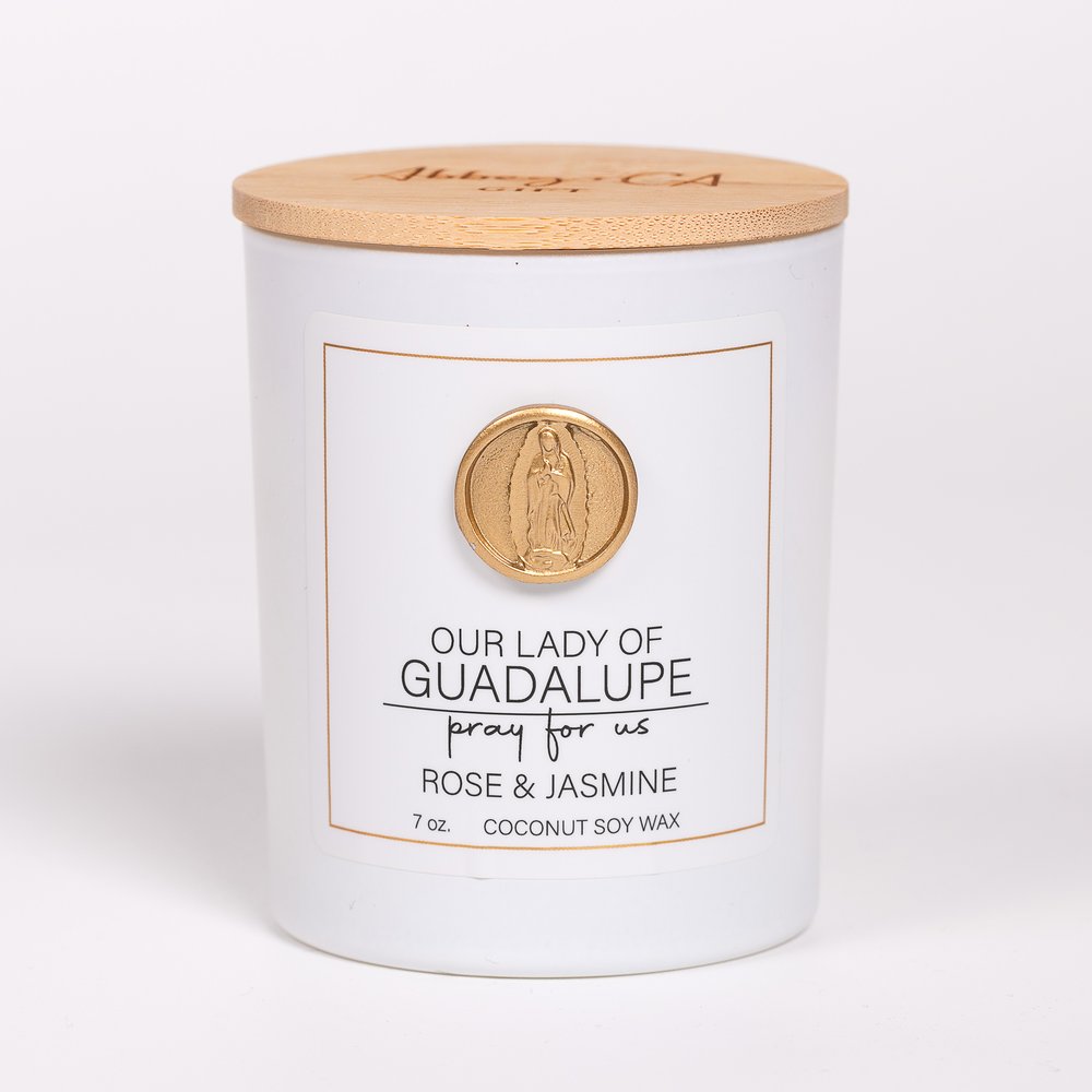 Our Lady of Guadalupe Candle - Rose & Jasmine