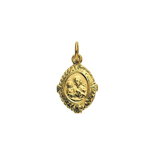 14kt Yellow Gold 15x9mm St. Joseph Medal