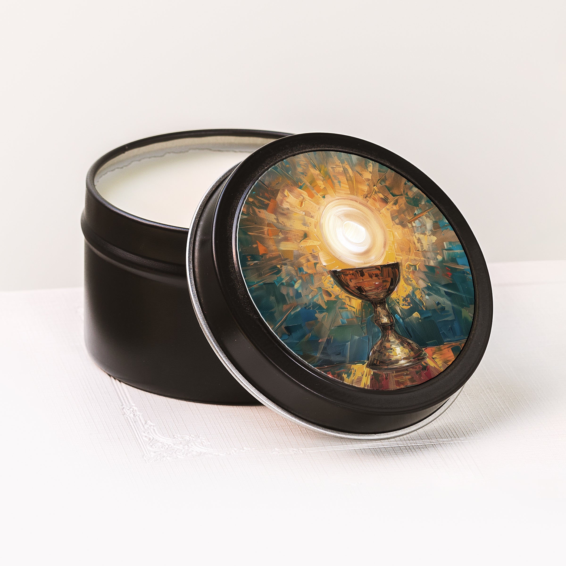 The Holy Eucharist Candle Tin