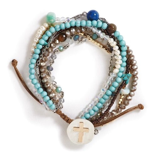 Turquoise Beaded Weekly Prayer Bracelet