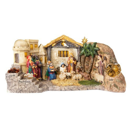 Deluxe Lighted Panorama Nativity Scene