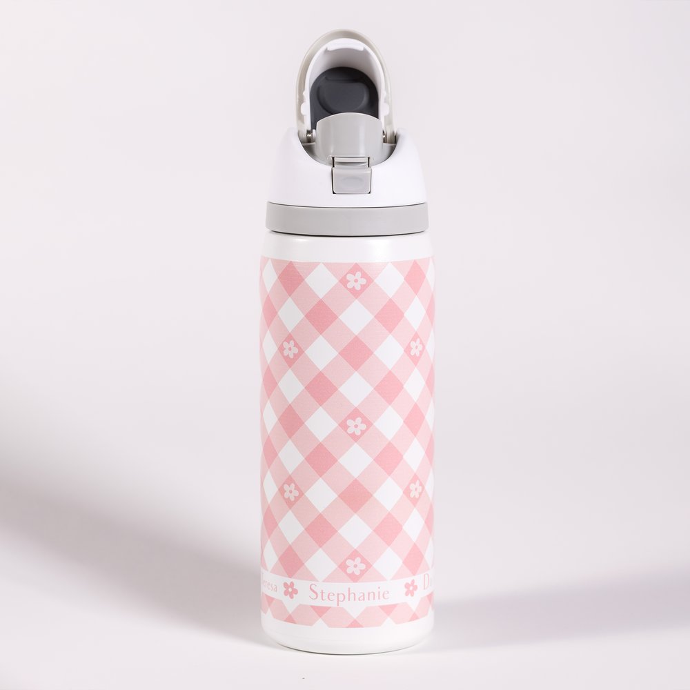 Small Things Gingham Love Water Bottle