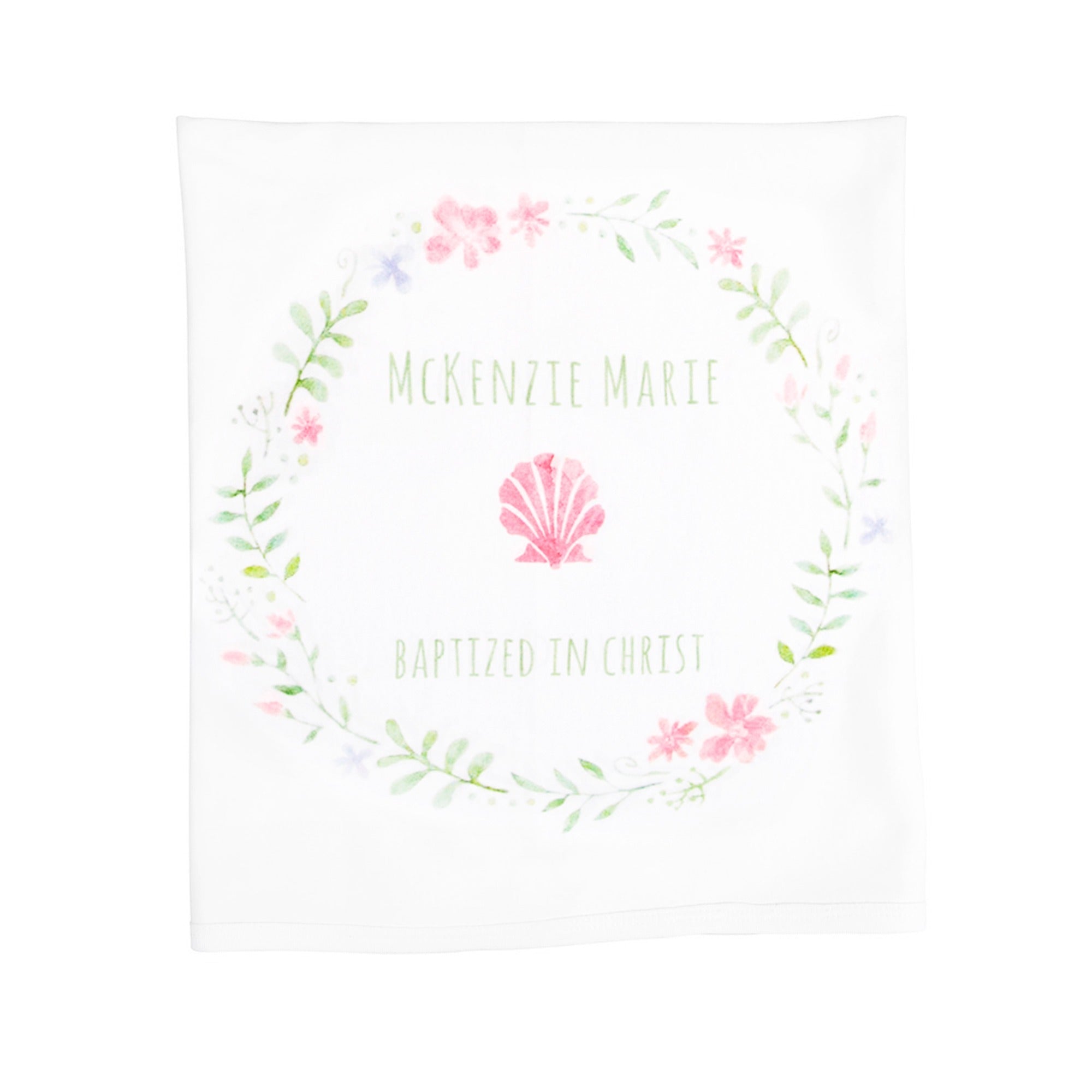 Personalized Girl's Baptism Baby Blanket