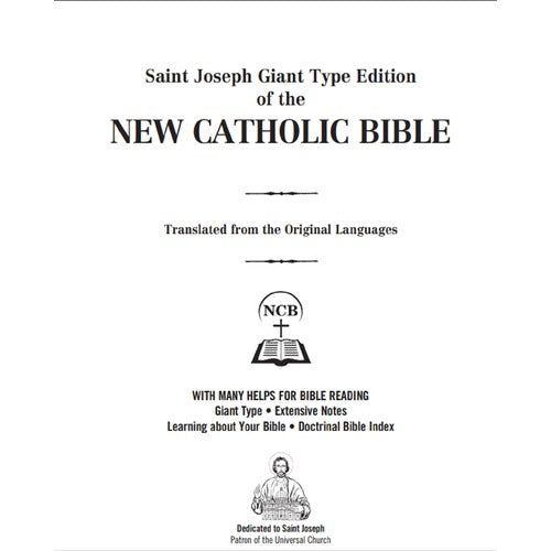 New Catholic Bible - St. Joseph Edition- Burgundy Bonded Leather Giant Type