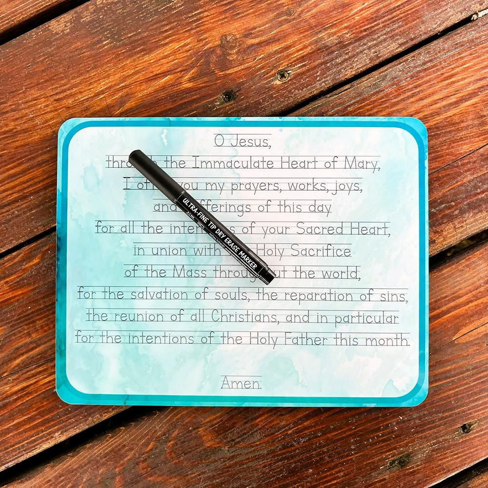 Morning Offering Prayer Tracing Dry-Erase Board & Marker