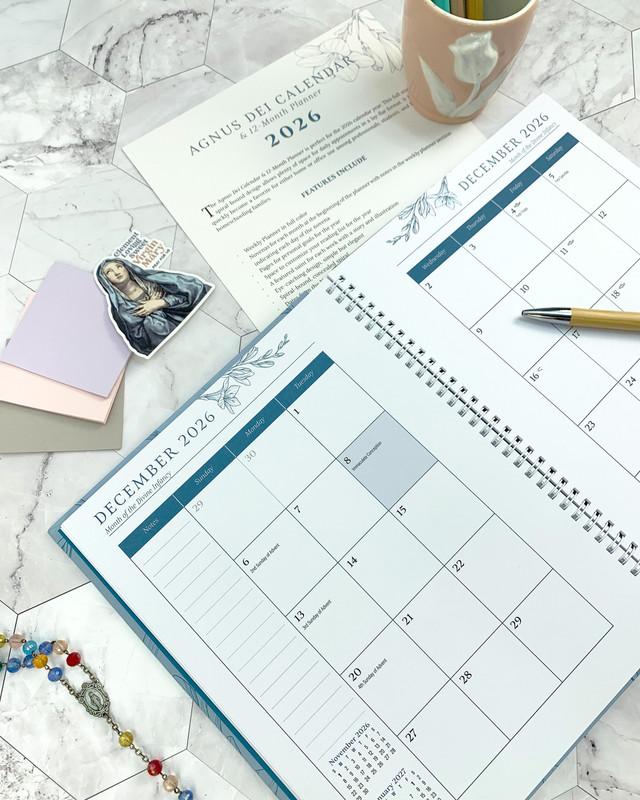 Agnus Dei Calendar and 12-Month Planner