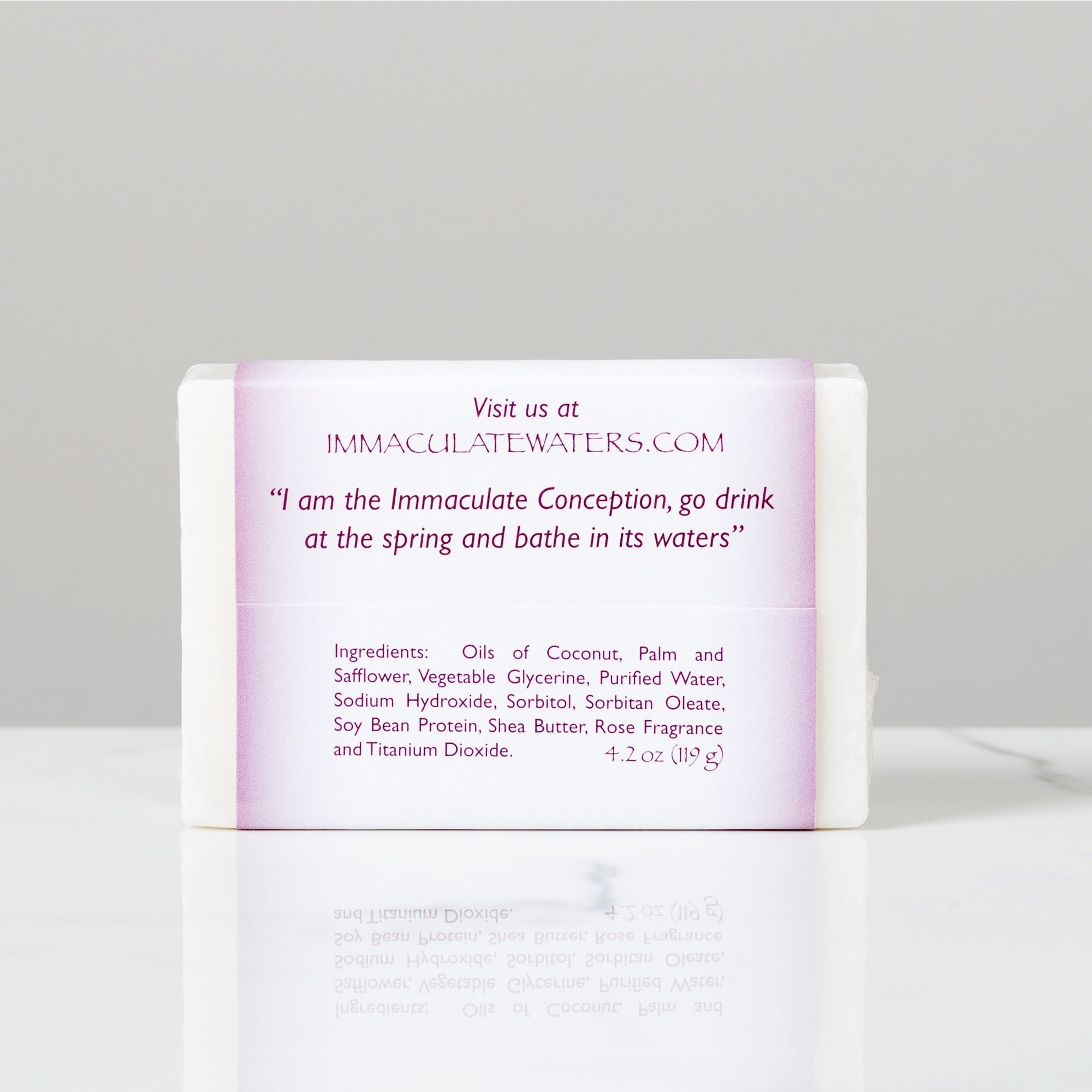 Immaculate Waters Bar Soap - Rose Scented