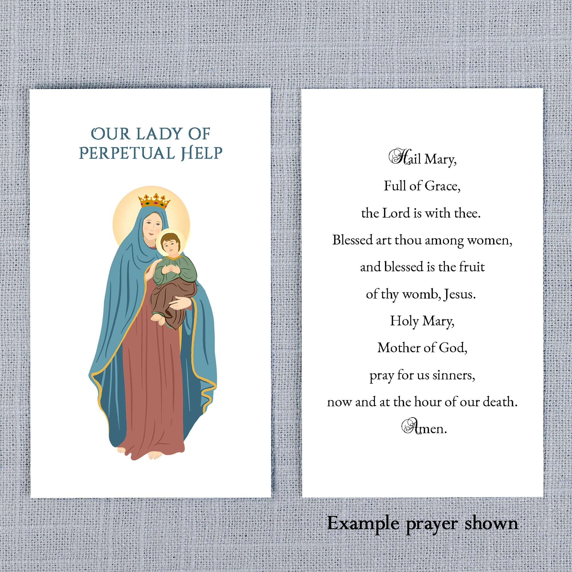 Our Lady of Perpetual Help Personalized Prayer Card