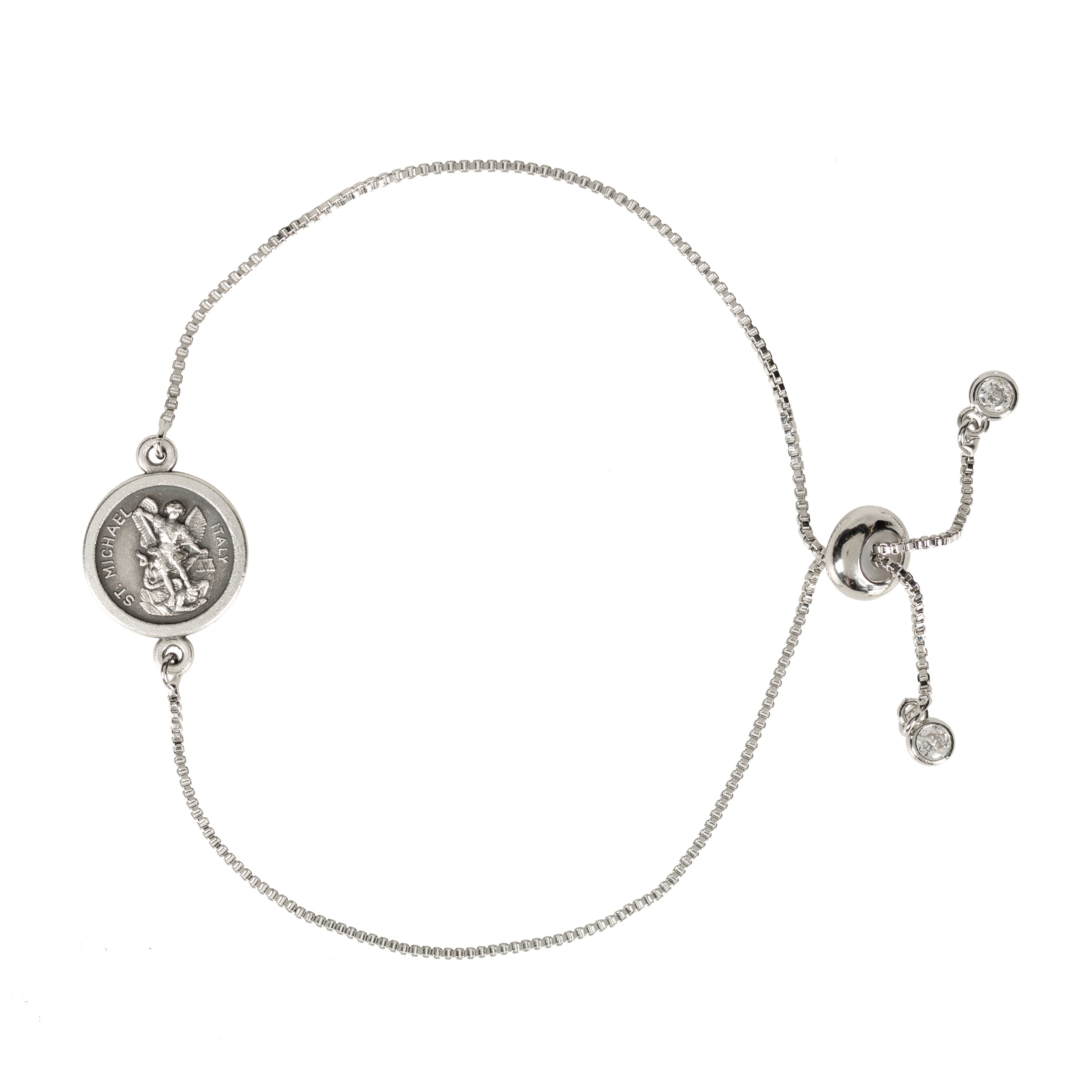 St. Michael & Guardian Angel Box Chain Bracelet
