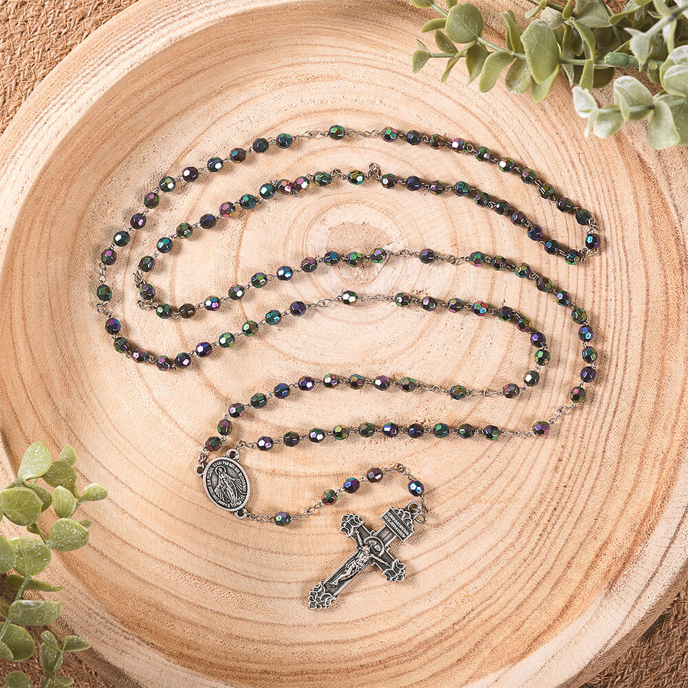 Black Crystal 10 Decade 100 Requiem Rosary