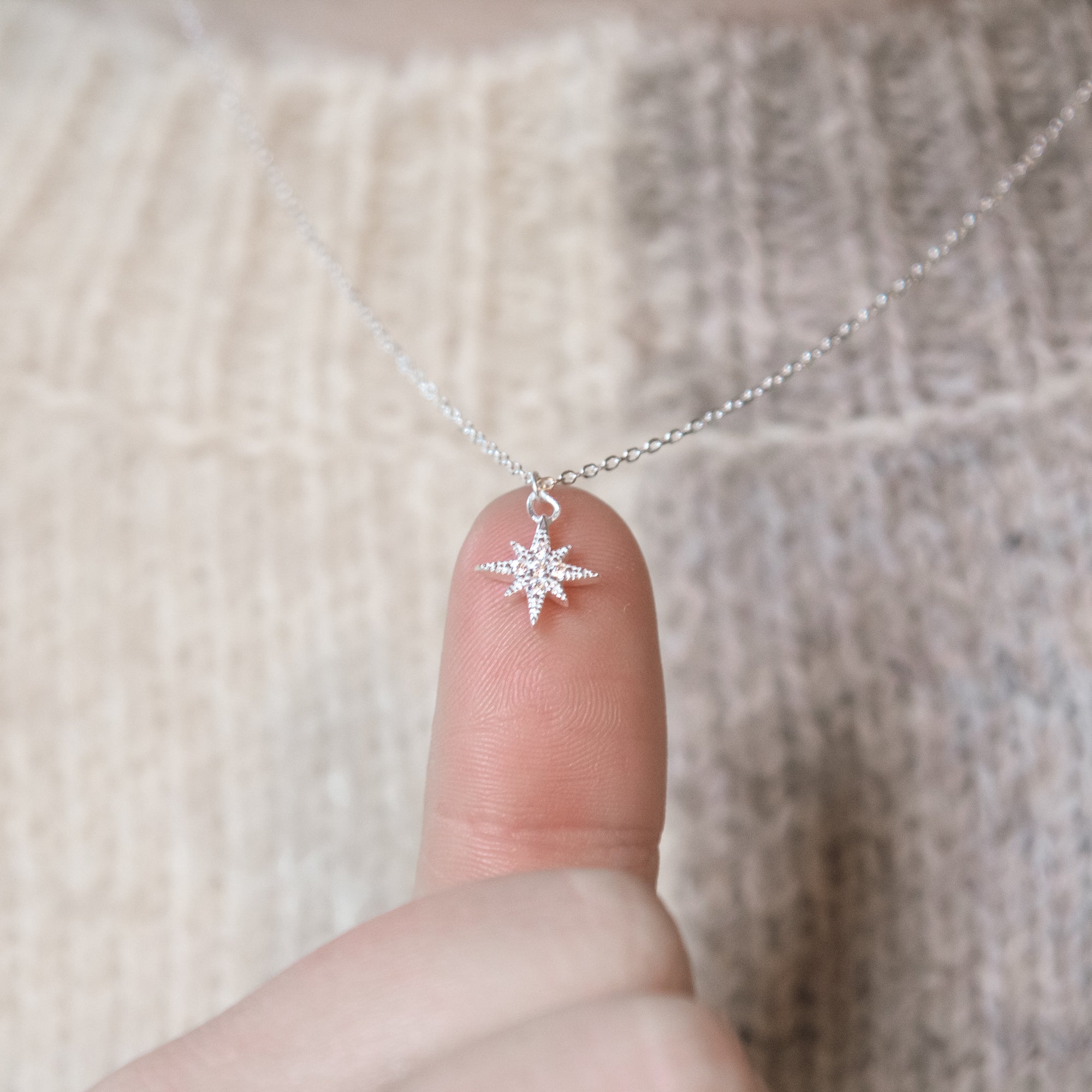 Be The Light Star Pendant Necklace - Silver