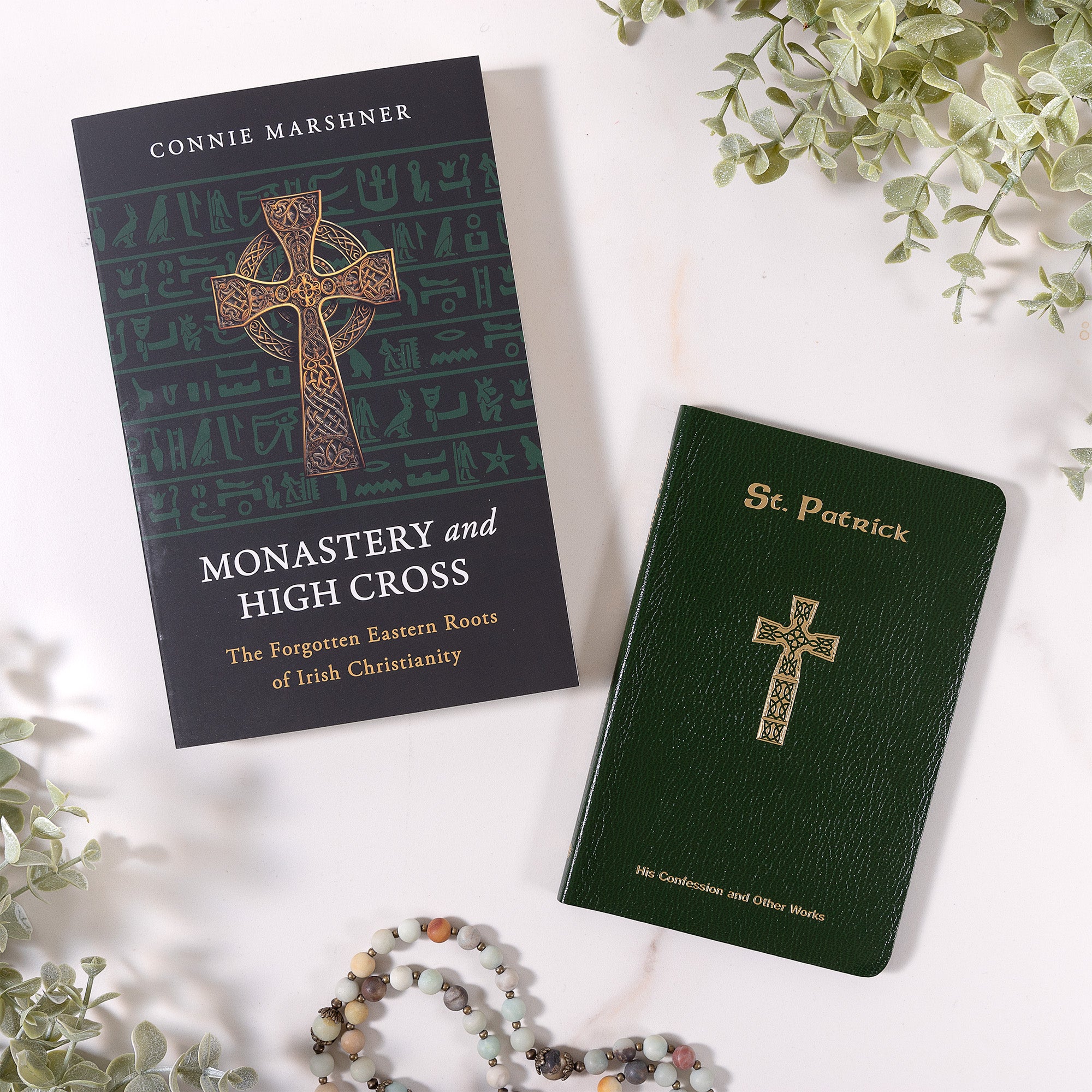 Monastery and High Cross: The Forgotten Eastern Roots of Irish Christianity & St. Patrick Prayer Book (2 Book Set)
