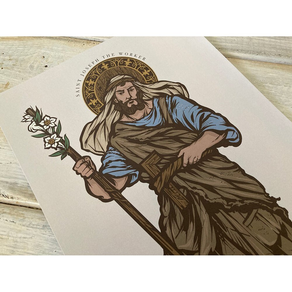 Saint Joseph the Worker Unframed Print - 8.5" x 11"