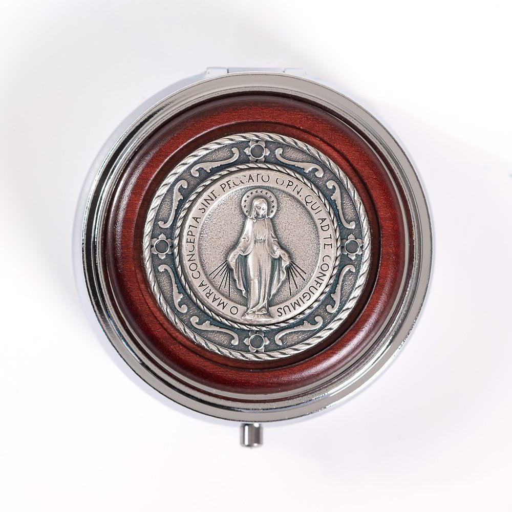 Italian Mahogany Divine Mercy Rosary & Matching Rosary Box Set
