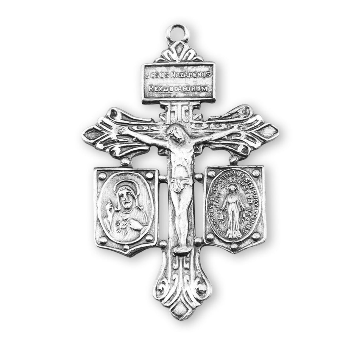 Sterling Silver Pardon Crucifix 3-Way Necklace