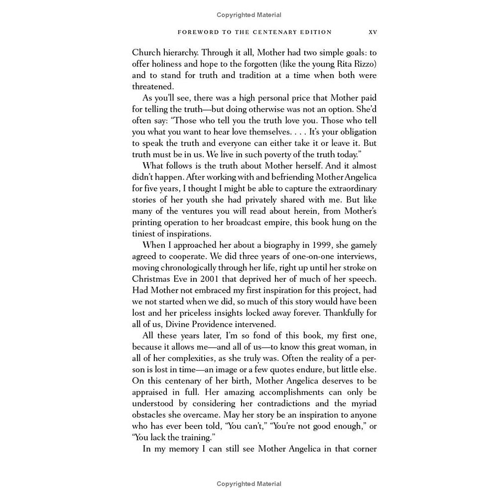 Mother Angelica - The Remarkable Story of a Nun, Her Nerve, and a Network of Miracles