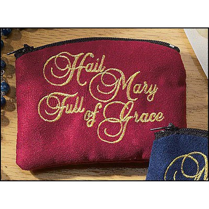 Hail Mary Full of Grace Rosary Pouch