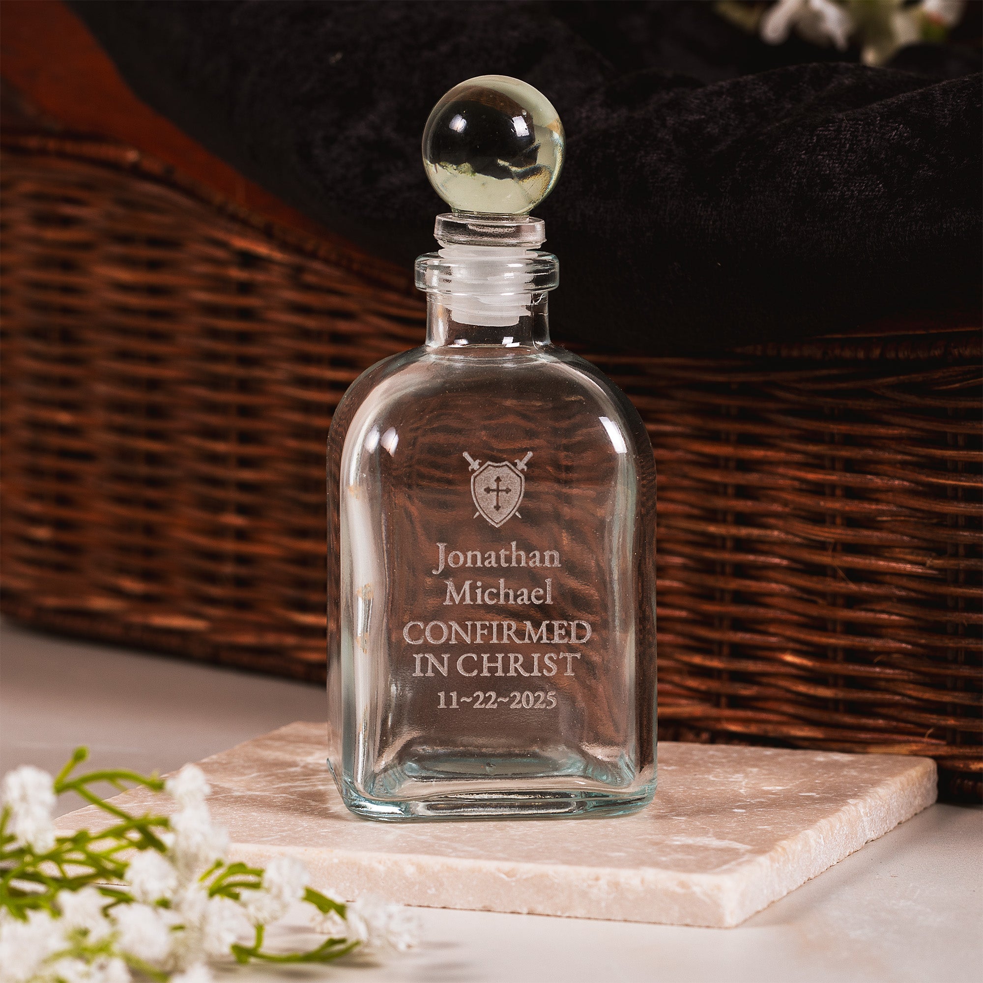 Personalized Classic Confirmation Holy Water Bottle