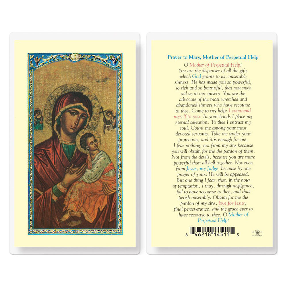 Prayer to Mary, Mother of Perpetual Help - Prayer Card