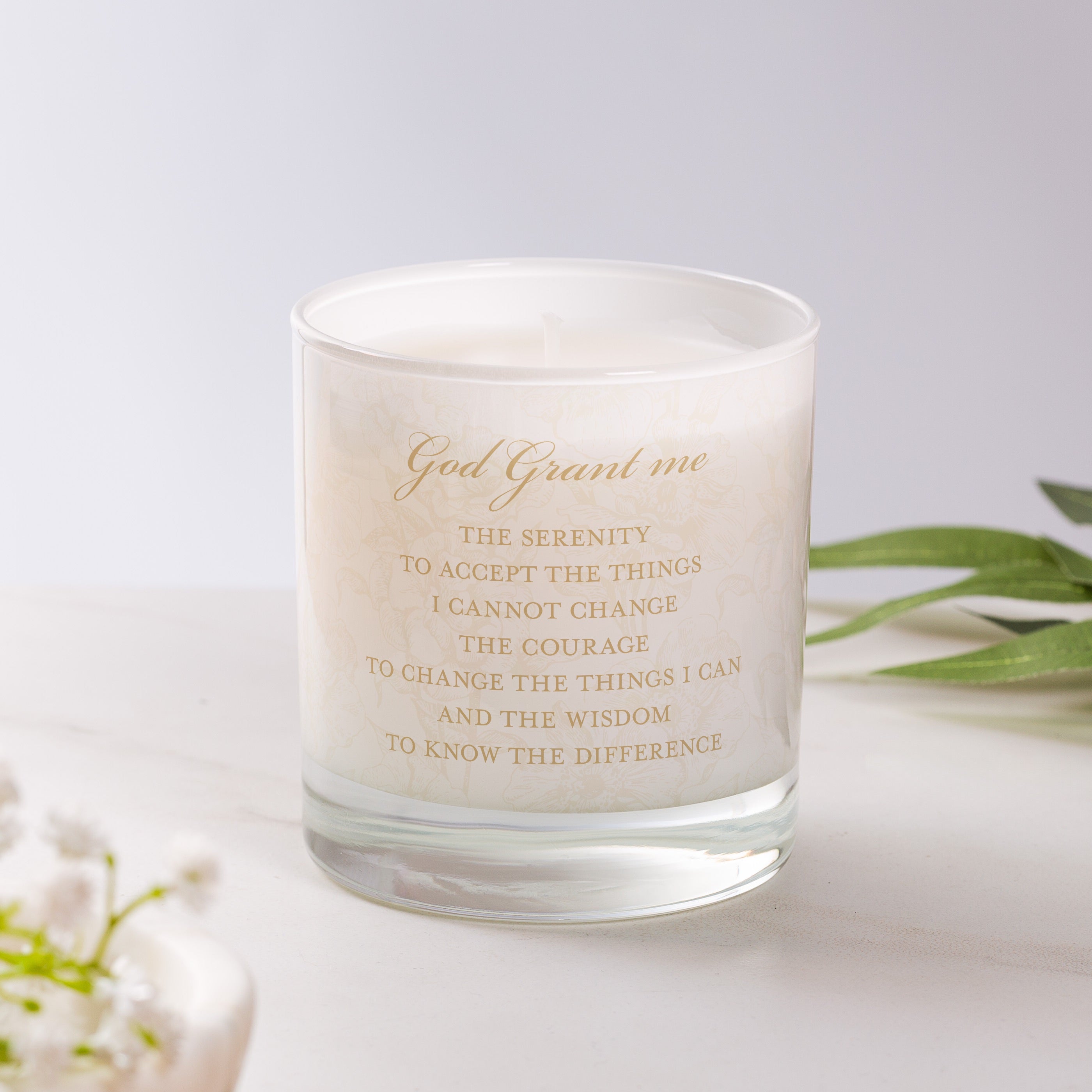 Serenity Prayer Toile Candle