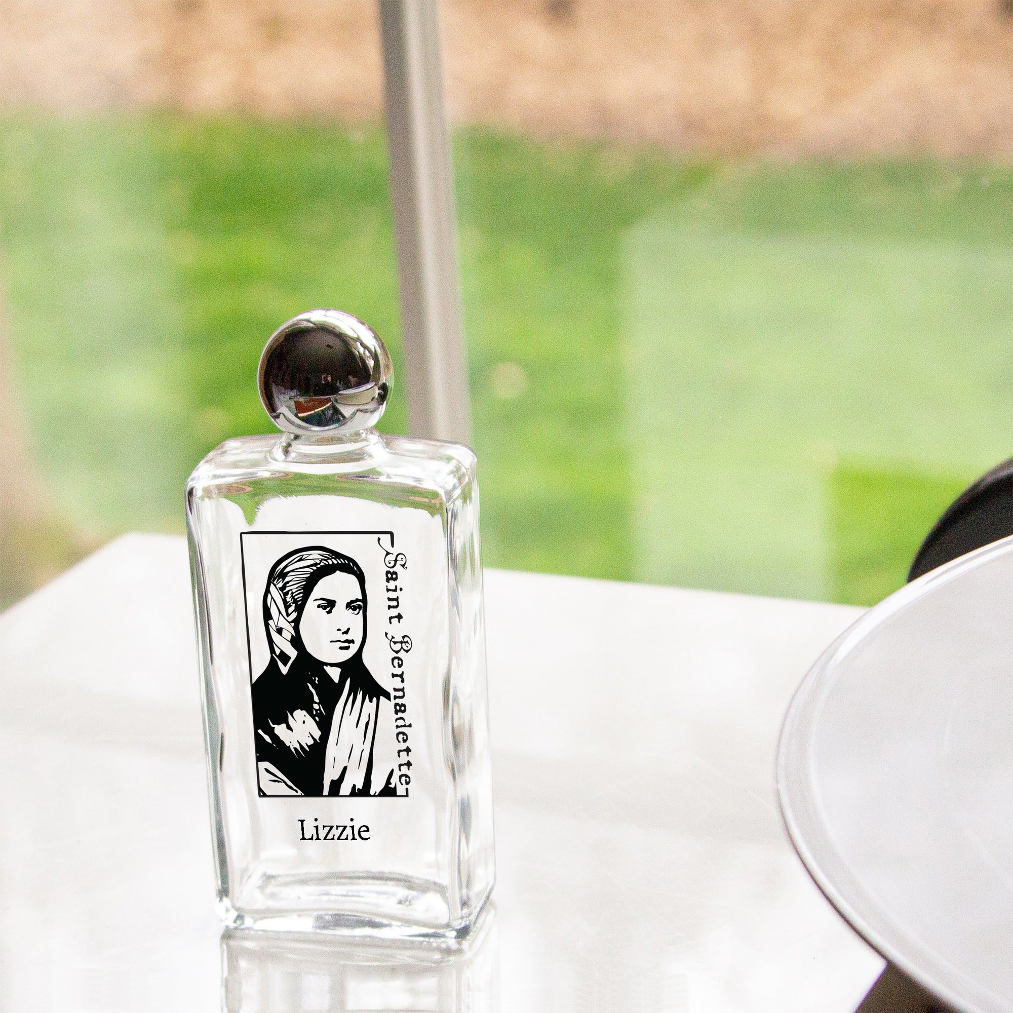 Personalized St. Bernadette Holy Water Bottle