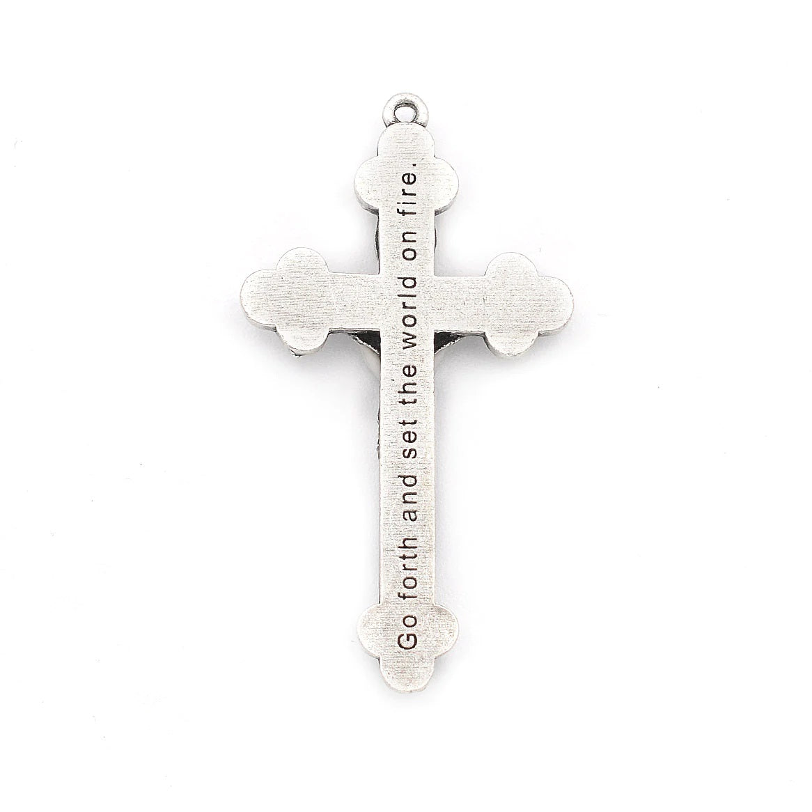 Antique Silver & Wood St. Ignatius Rosary