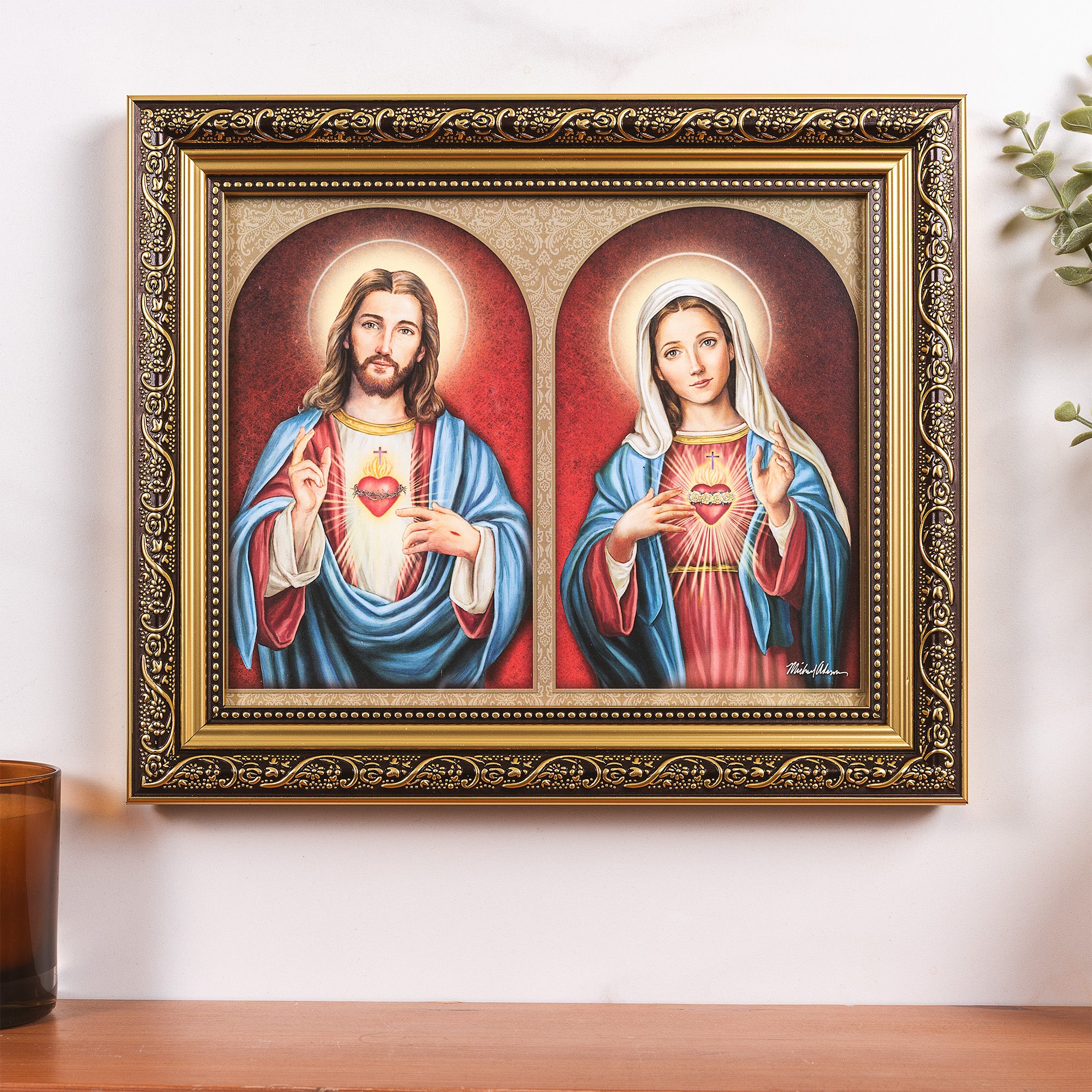 Sacred & Immaculate Hearts Cathedral Window Framed Print