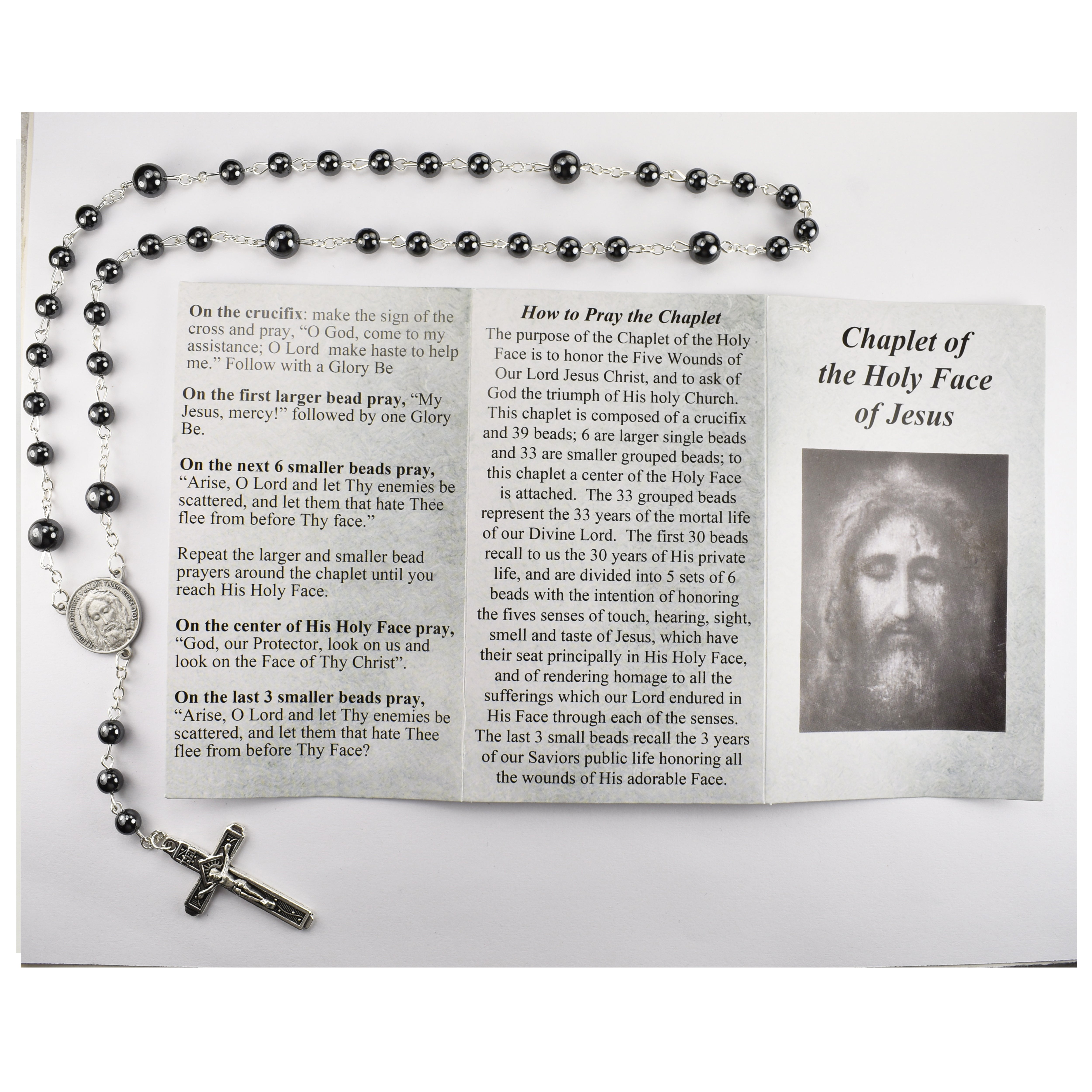 Hematite Chaplet of the Holy Face