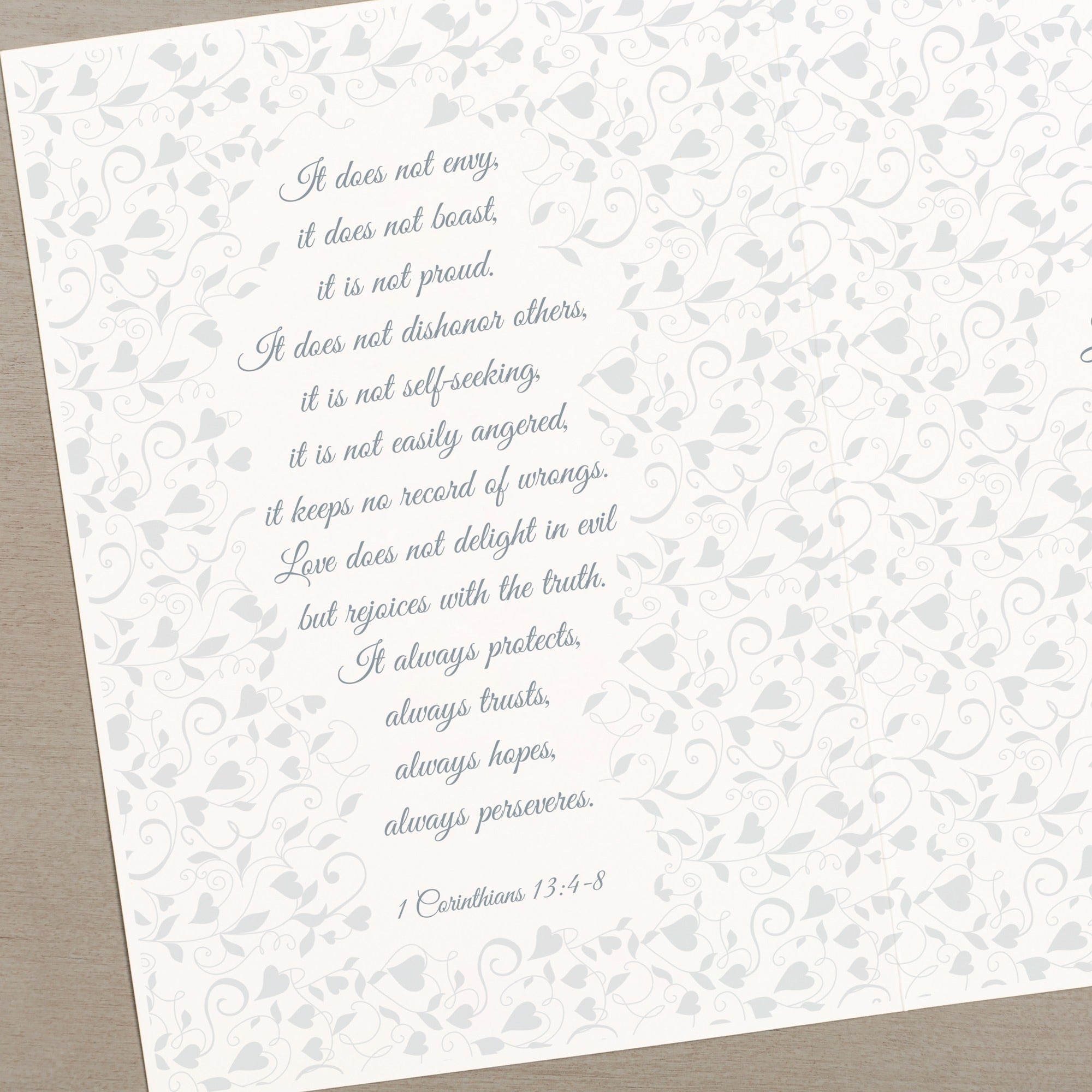 Love Is Patient Wedding Greeting Card