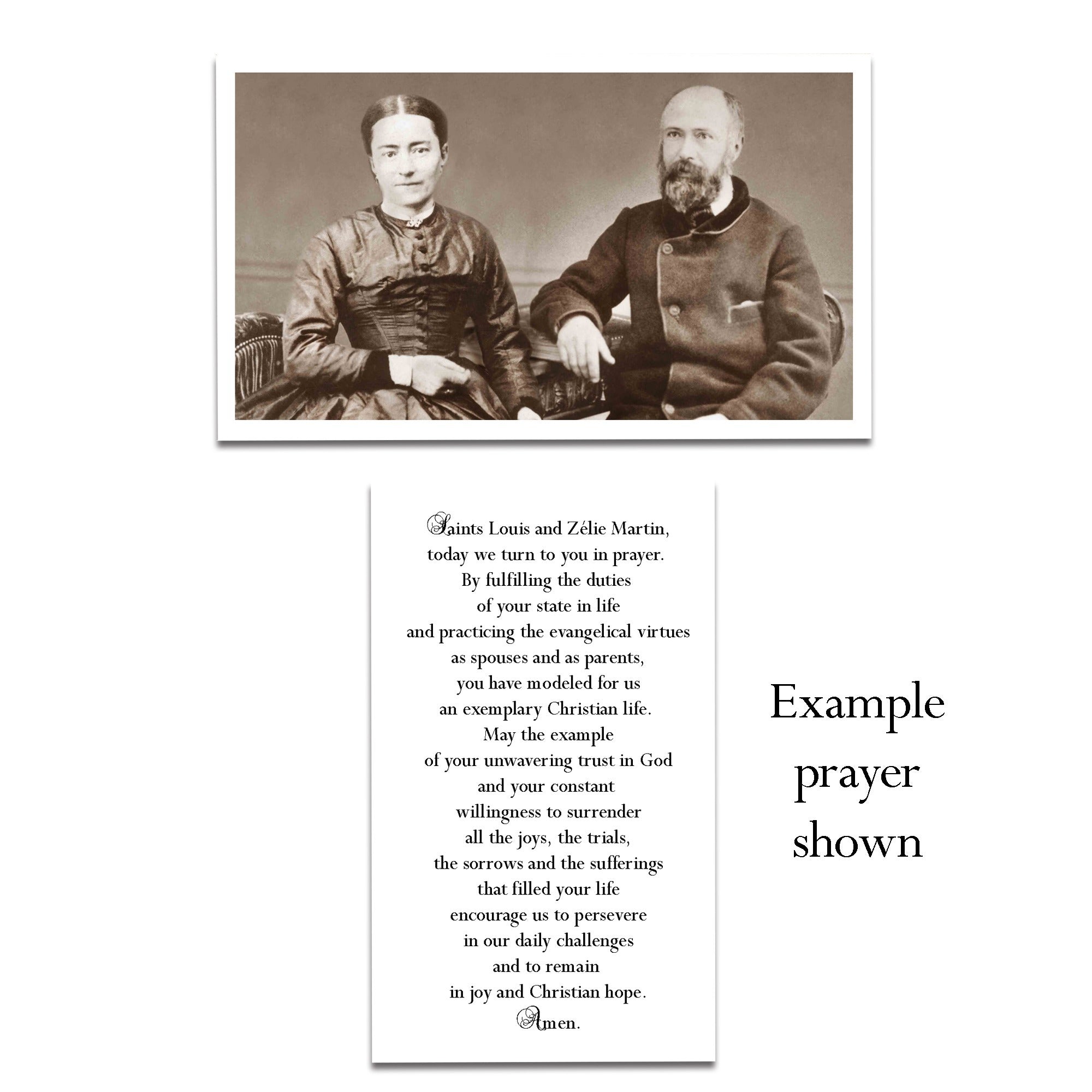 Sts. Louis and Zelie Martin Personalized Prayer Card