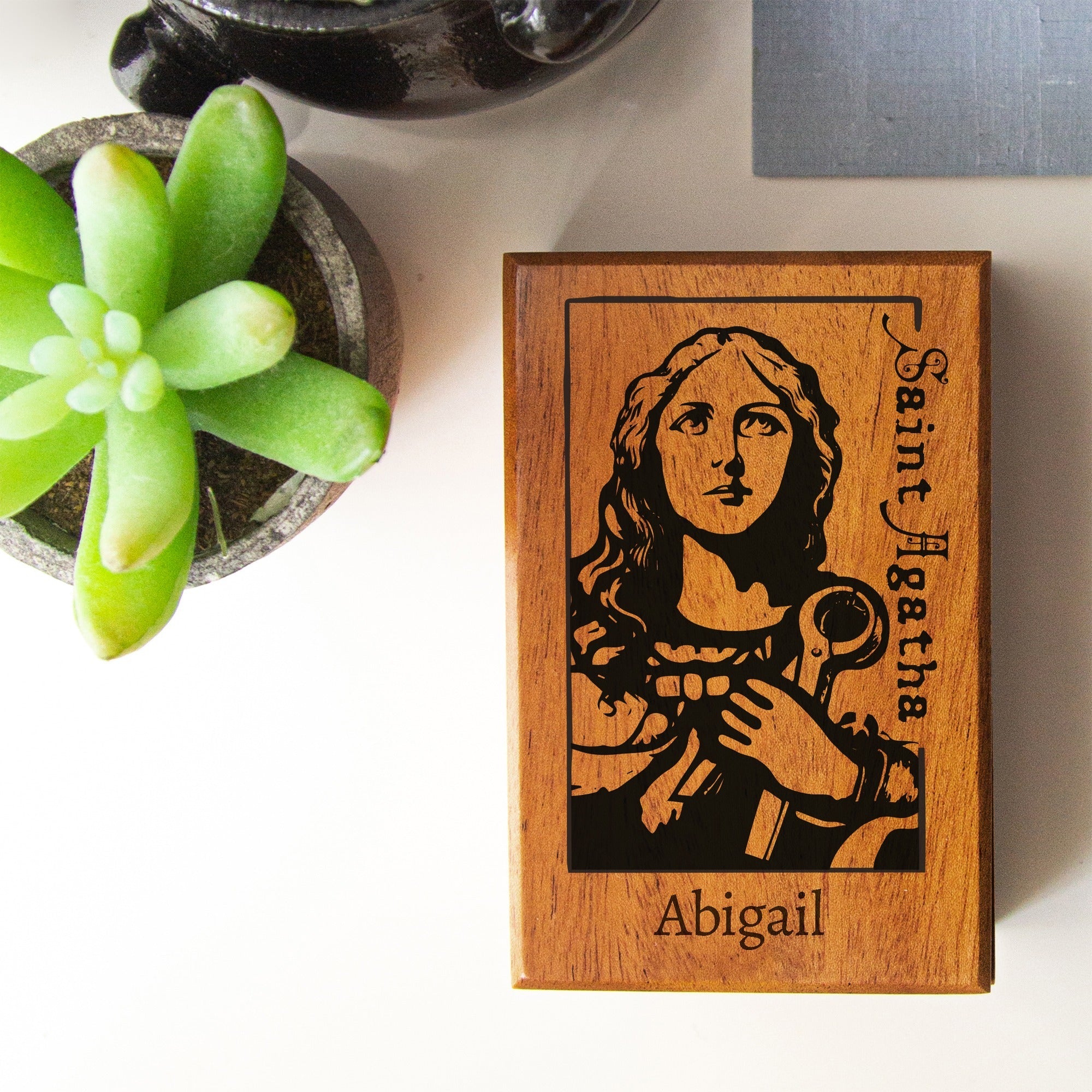 Personalized St. Agatha Keepsake Box