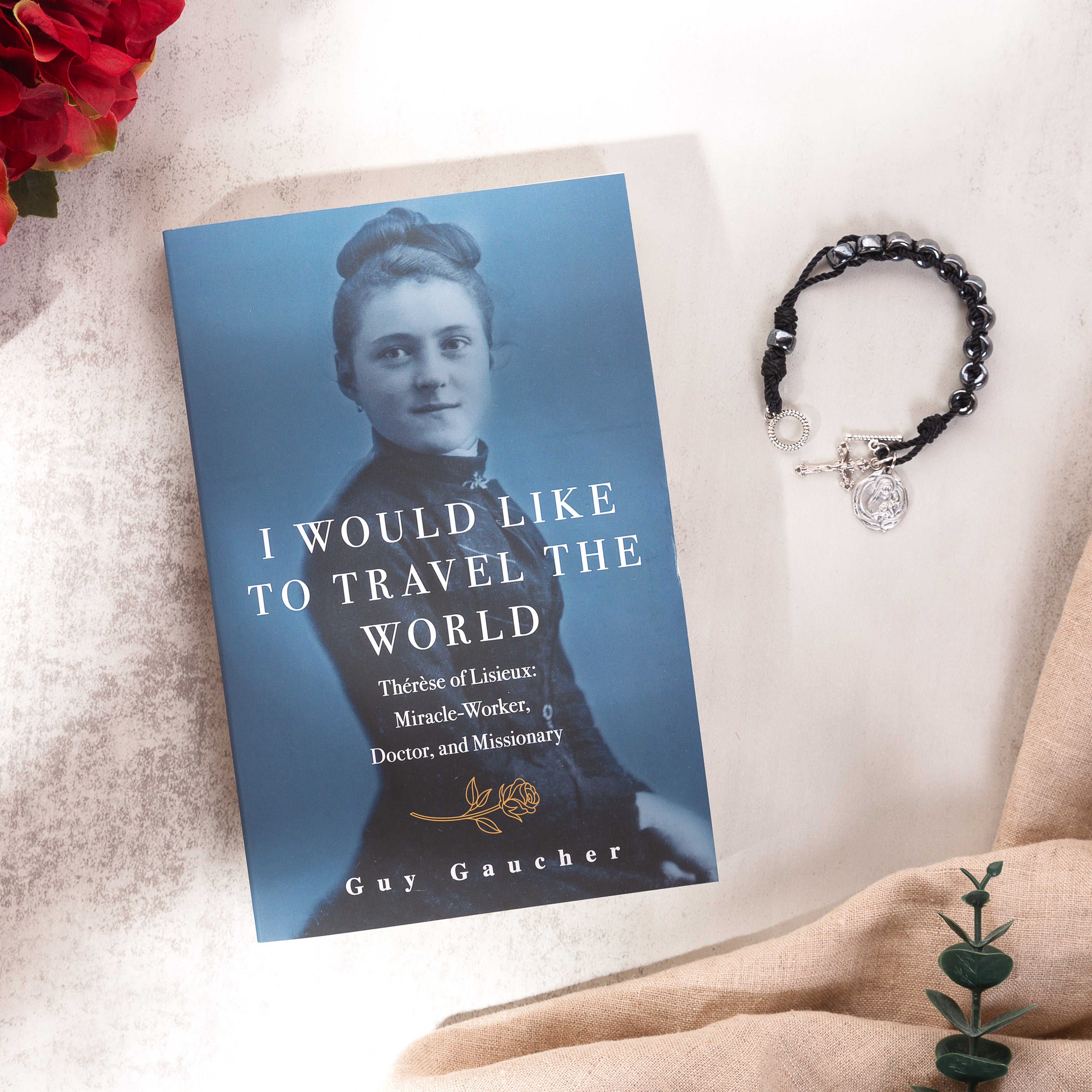 I Would Like to Travel the World & St. Therese Sacrifice Bracelet (2 Gift Set)