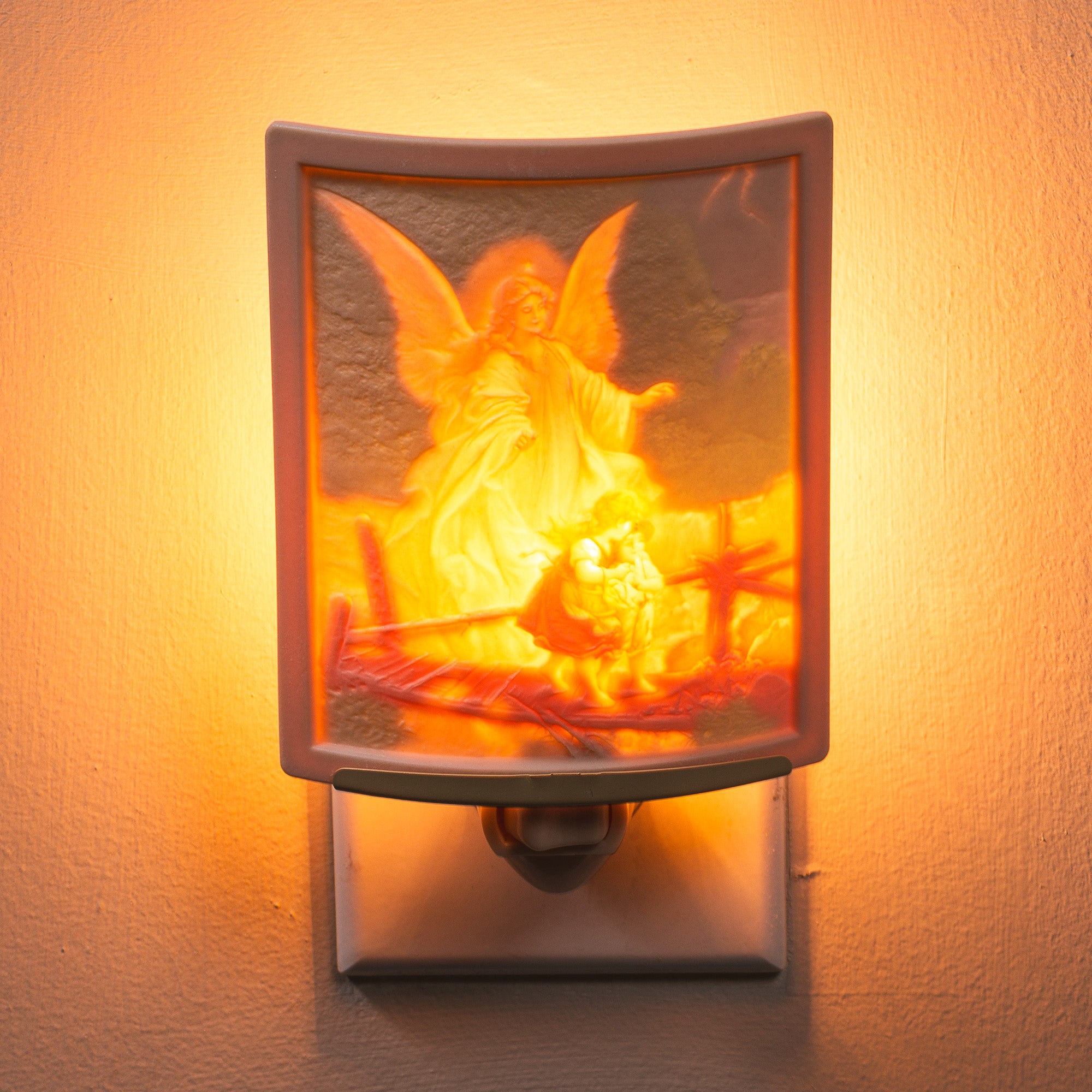 Guardian Angel Colored Porcelain Night Light