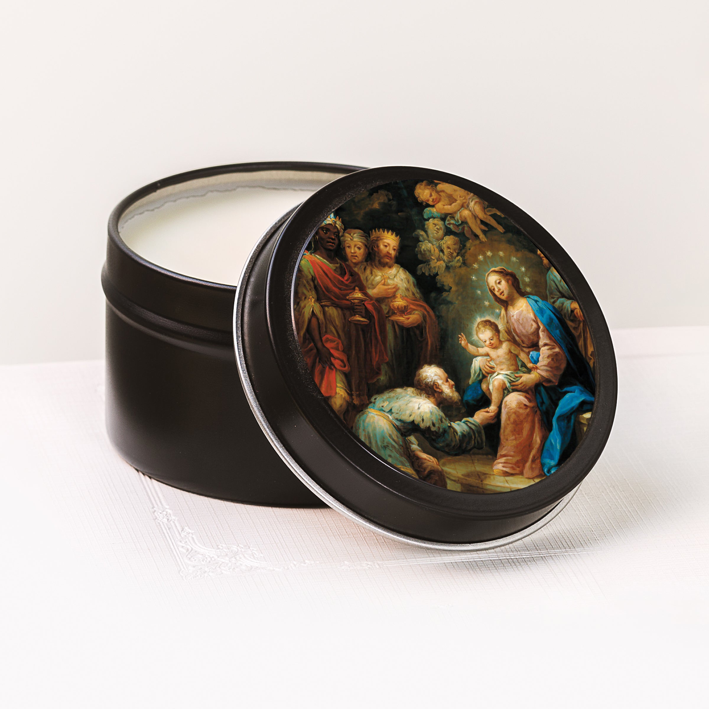 Adoration of the Magi Candle Tin