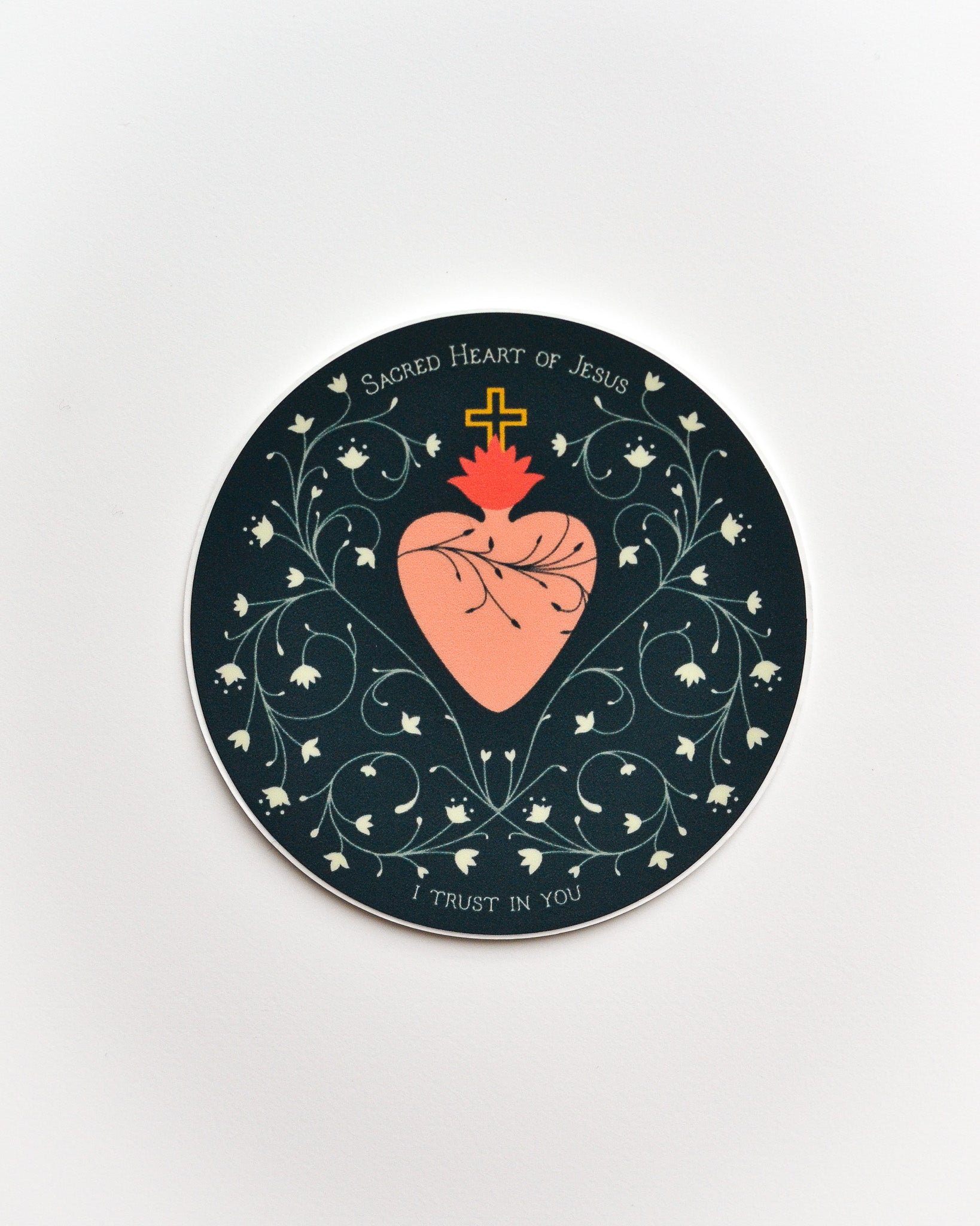 Sacred Heart of Jesus I Trust in You Vinyl Sticker